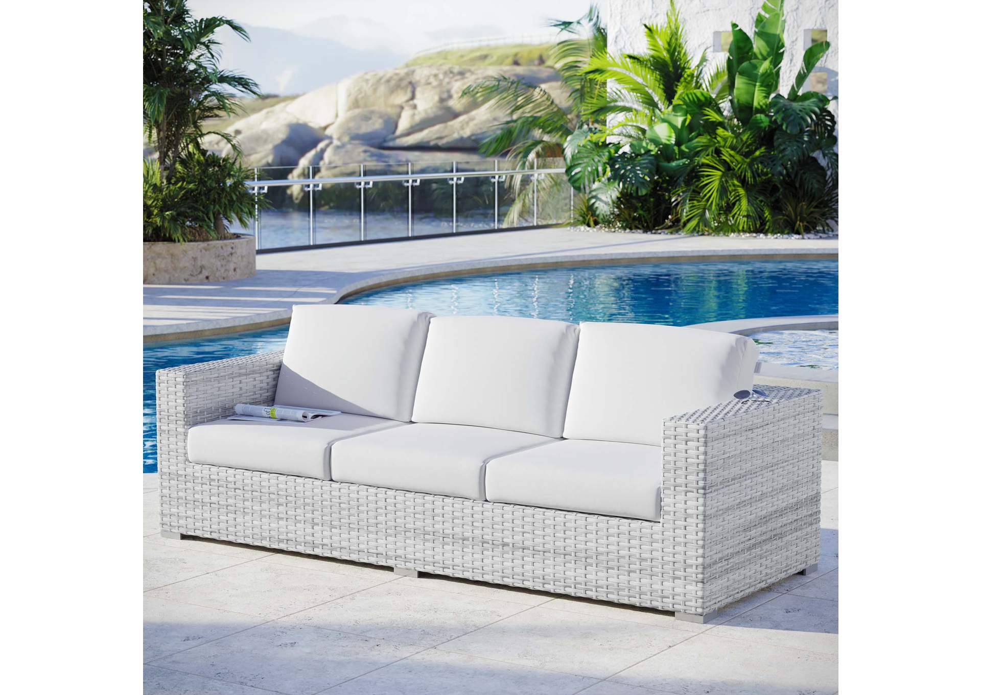 Convene Outdoor Patio Sofa,Modway