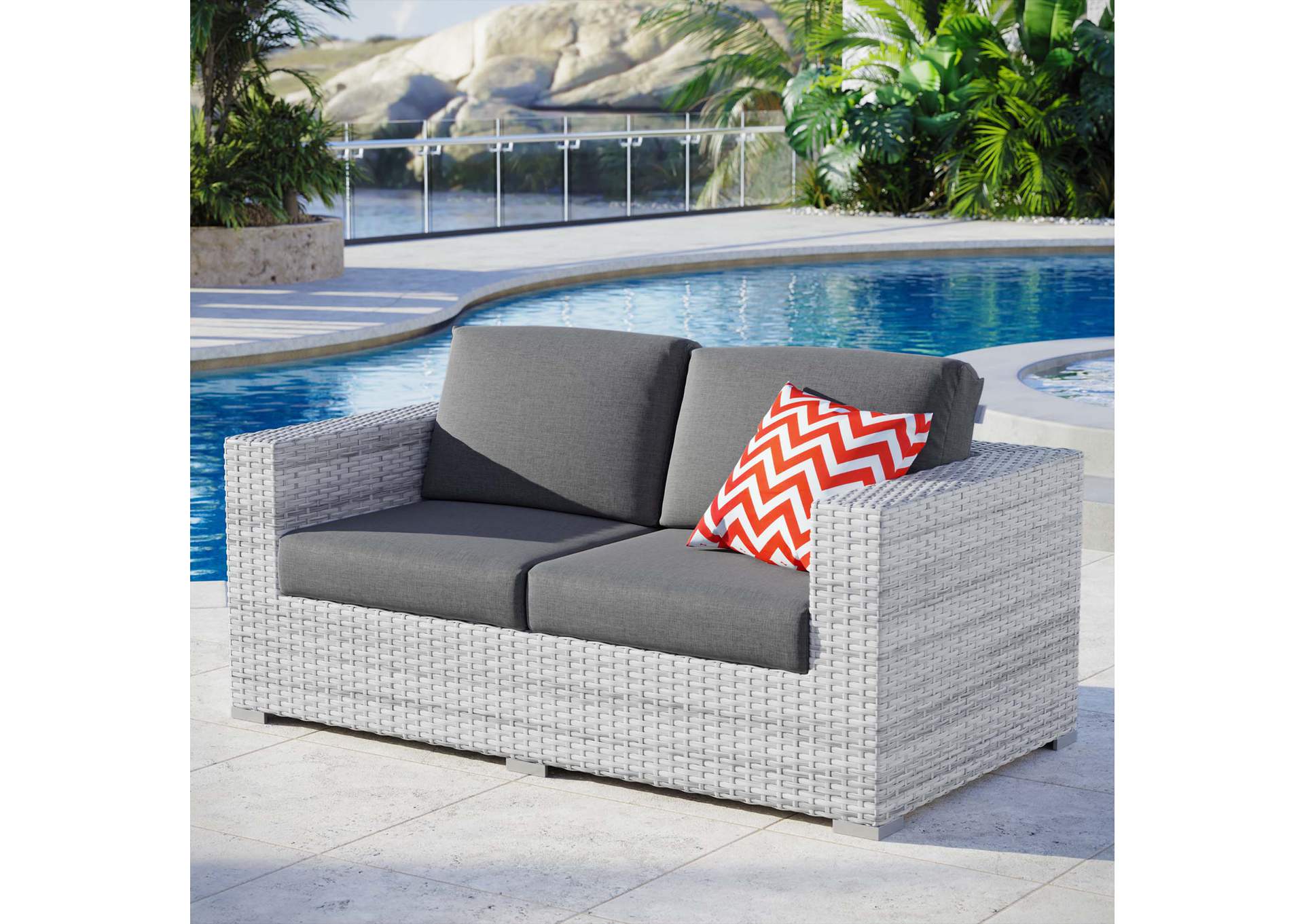 Convene Outdoor Patio Loveseat,Modway