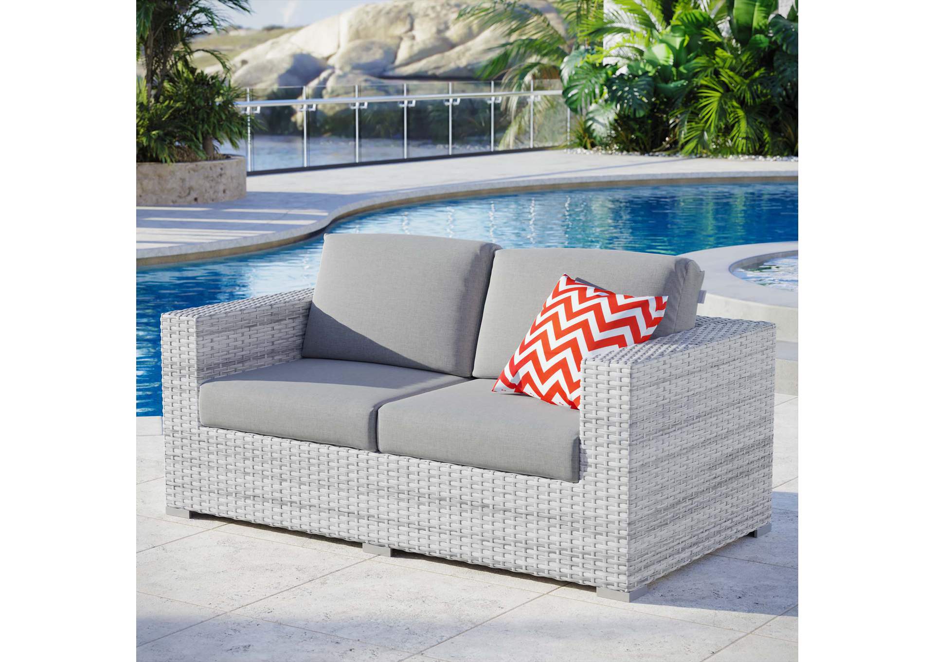 Convene Outdoor Patio Loveseat,Modway