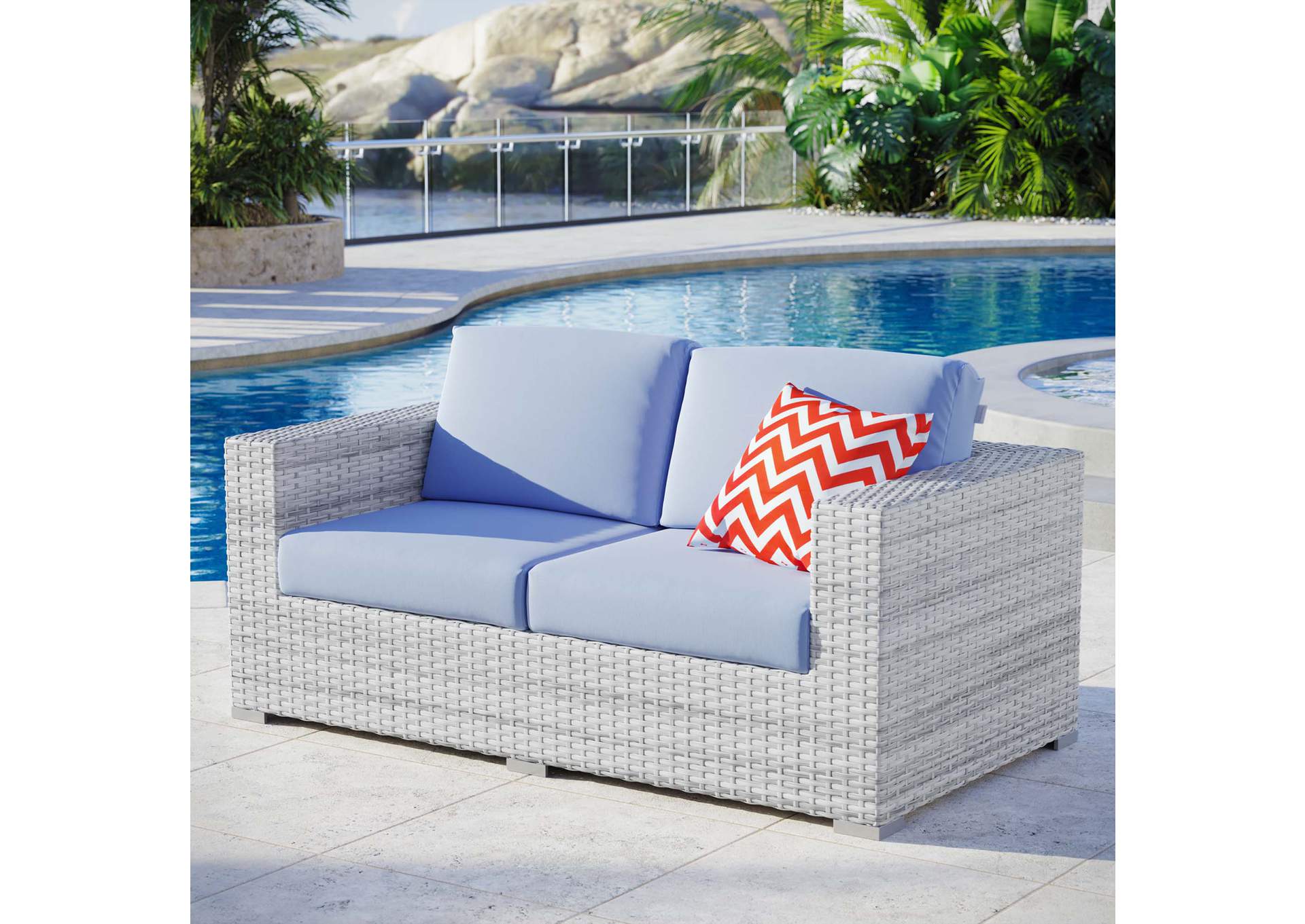 Convene Outdoor Patio Loveseat,Modway