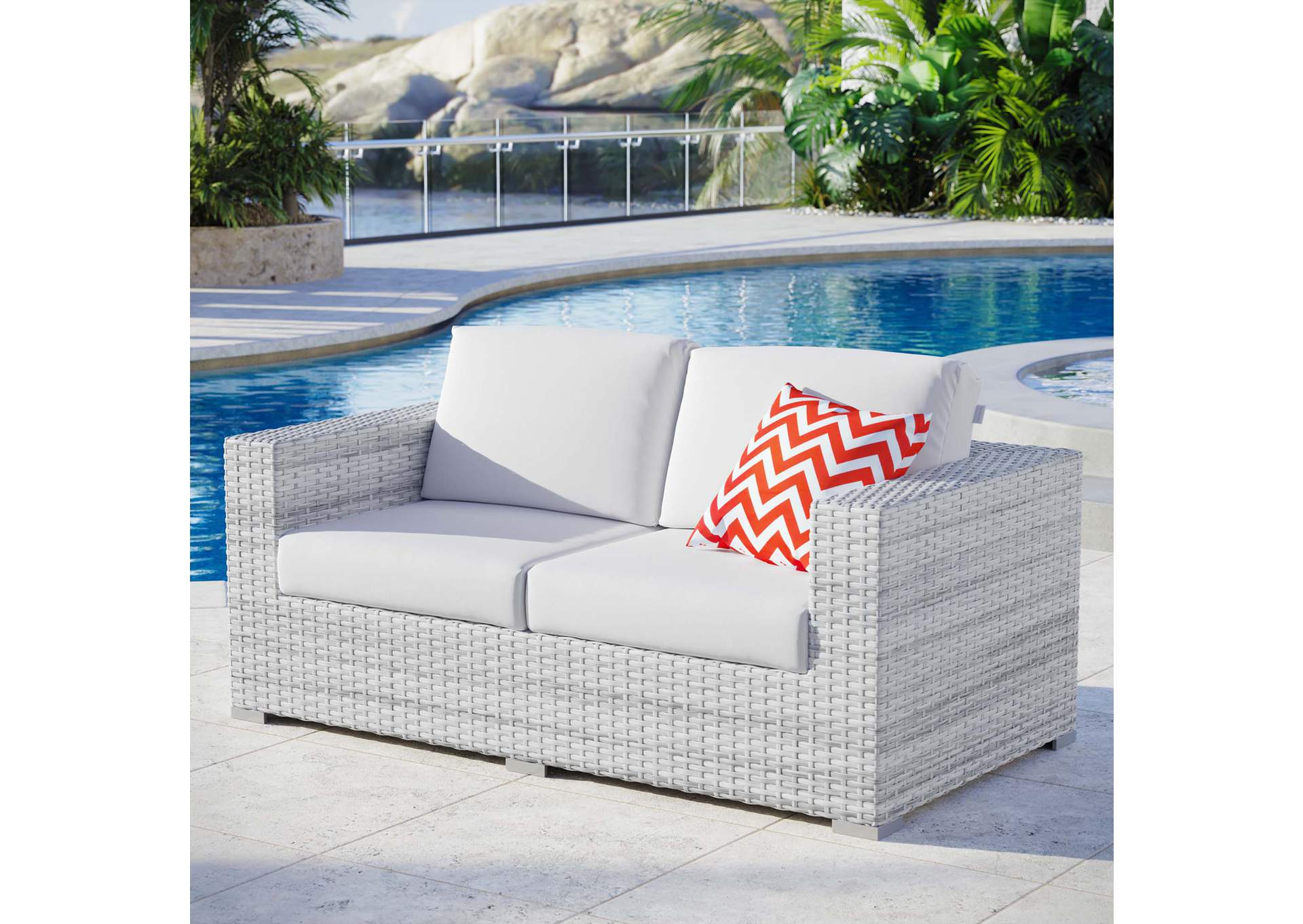 Convene Outdoor Patio Loveseat,Modway