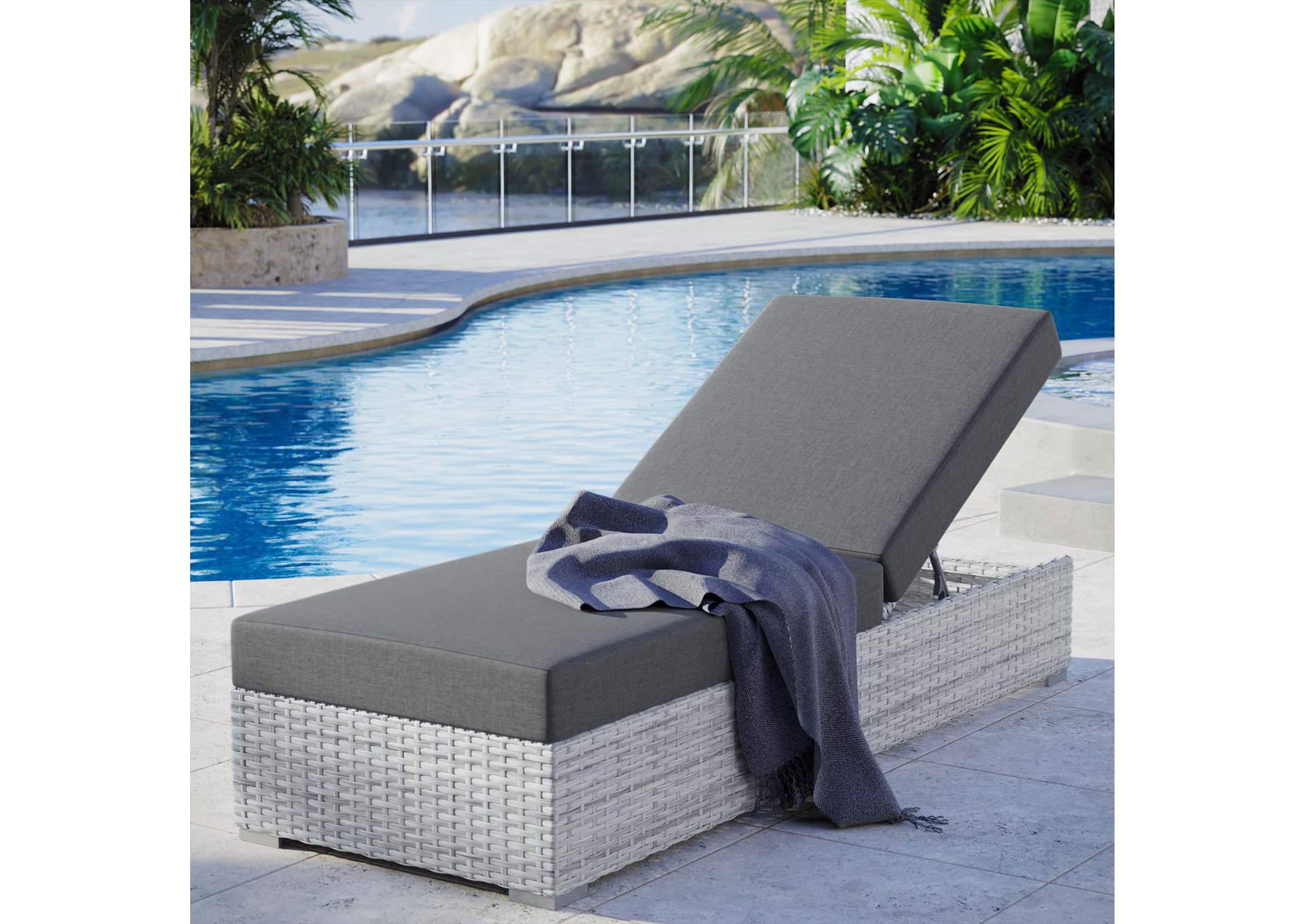 Convene Outdoor Patio Chaise,Modway