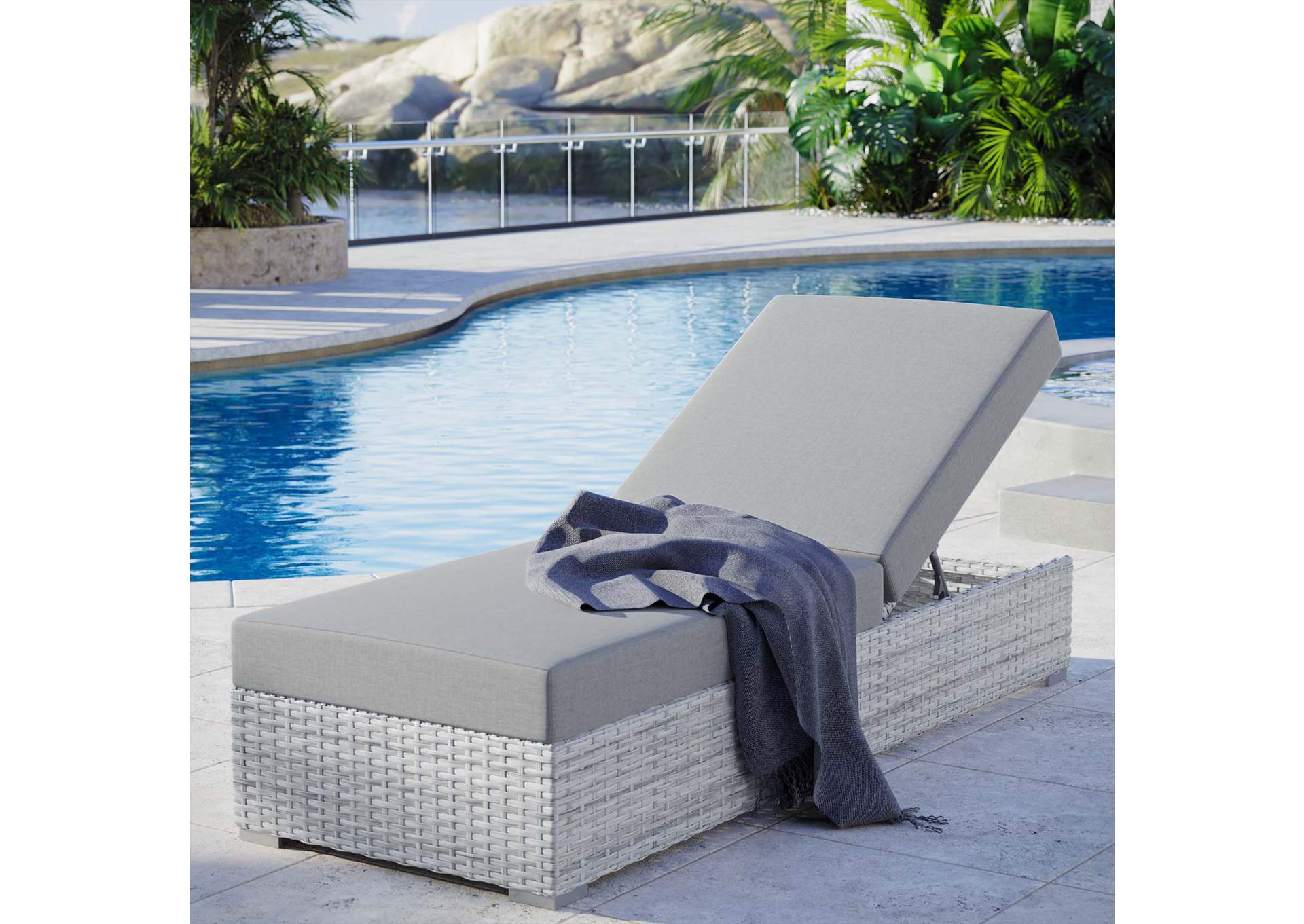 Convene Outdoor Patio Chaise,Modway