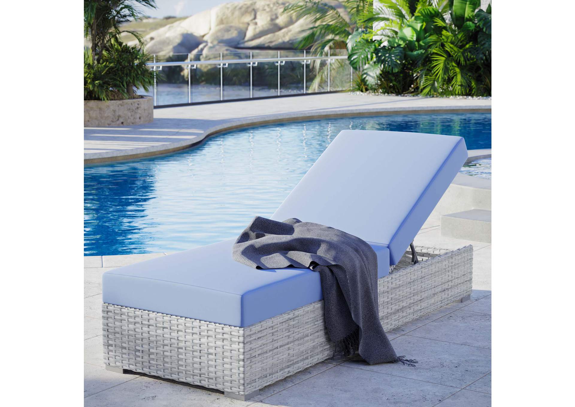 Convene Outdoor Patio Chaise,Modway