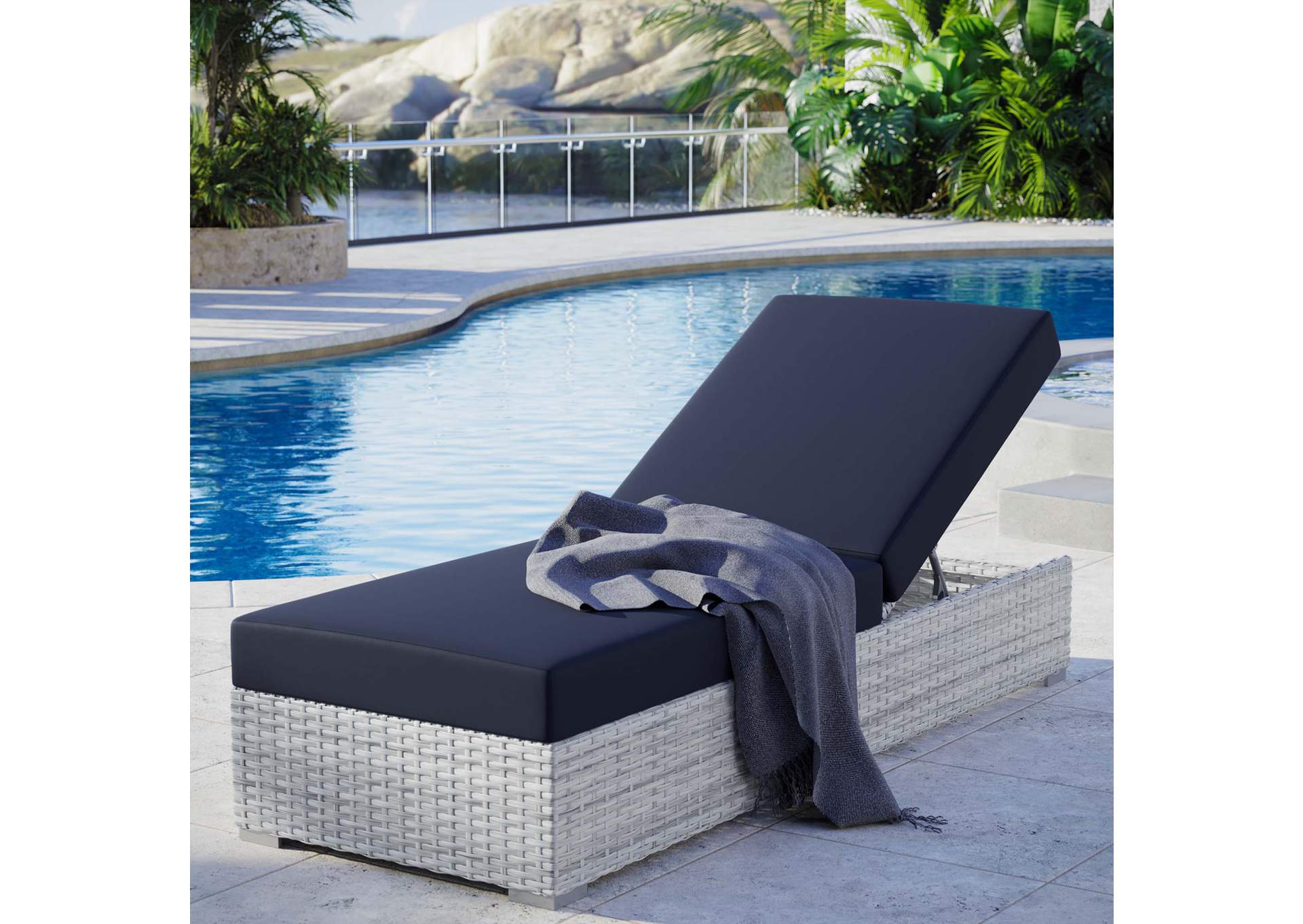 Convene Outdoor Patio Chaise,Modway