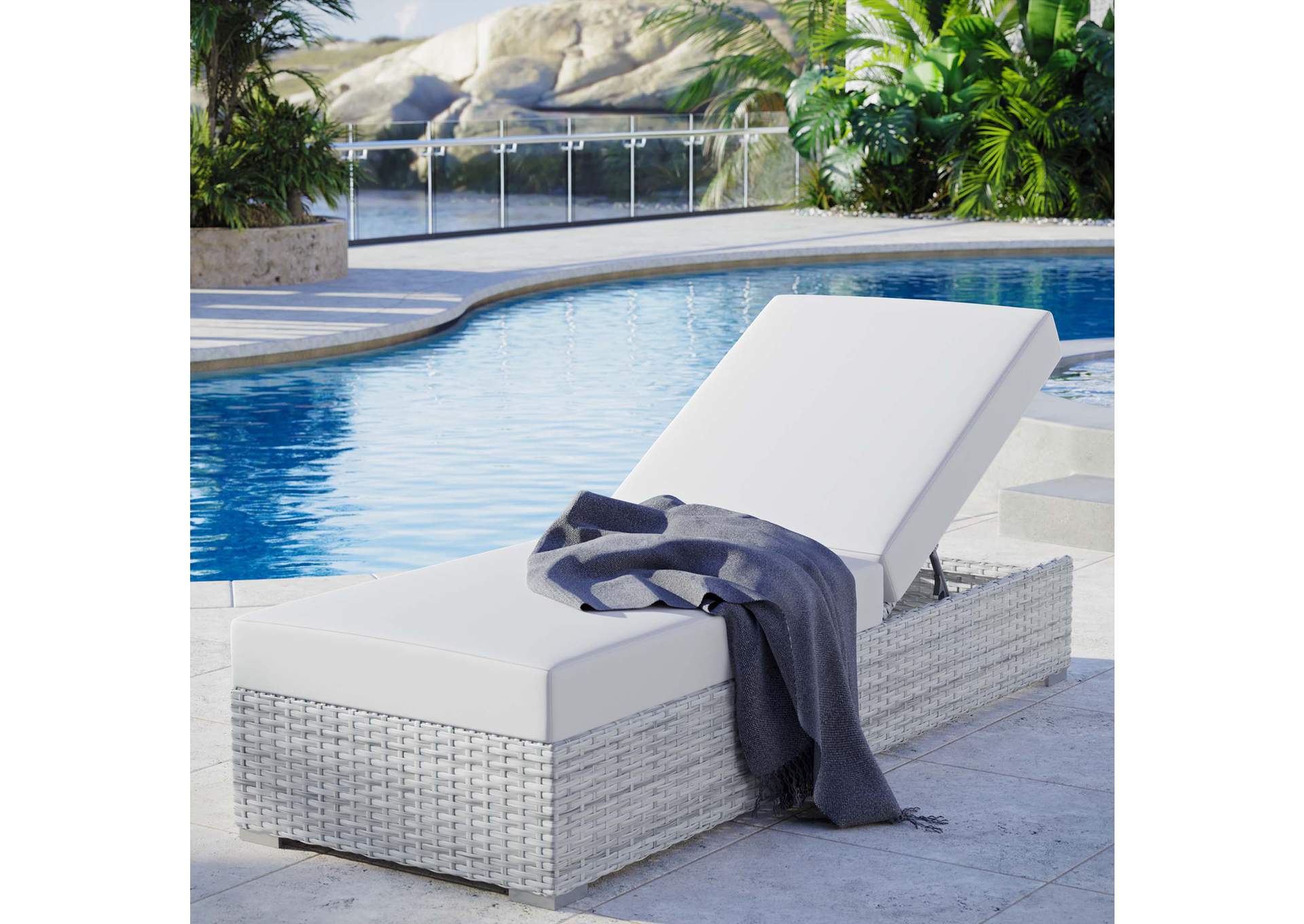 Convene Outdoor Patio Chaise,Modway