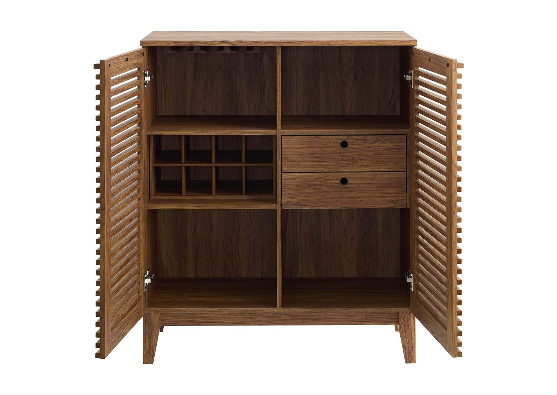 Walnut Render Bar Cabinet,Modway