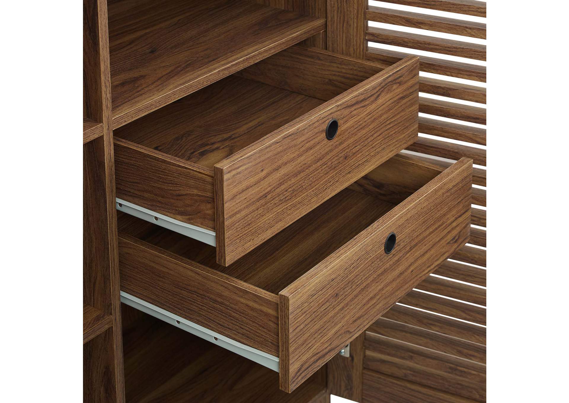 Walnut Render Bar Cabinet,Modway