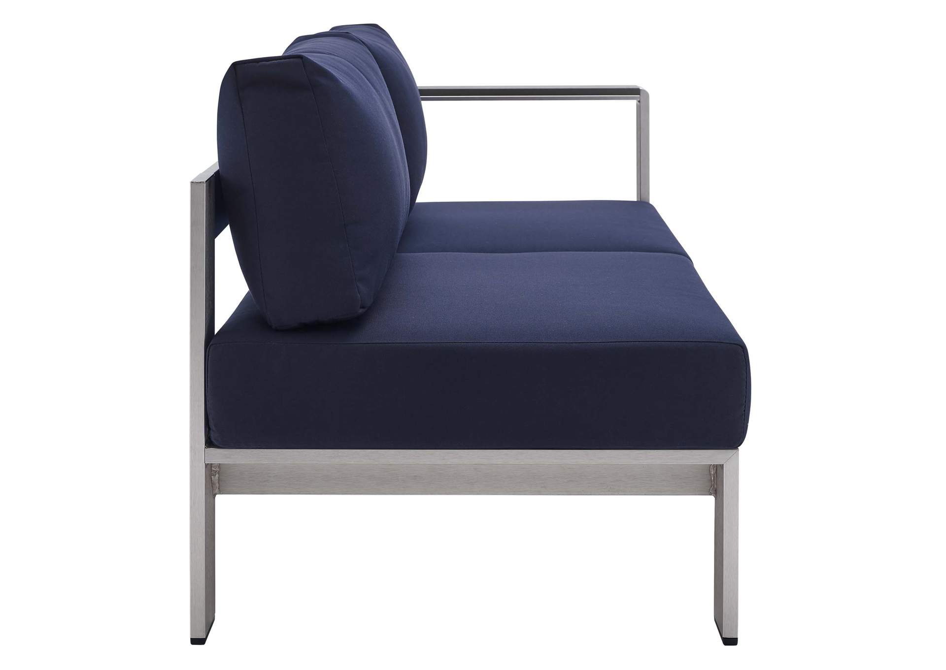 Silver Navy Shore Sunbrella,Modway