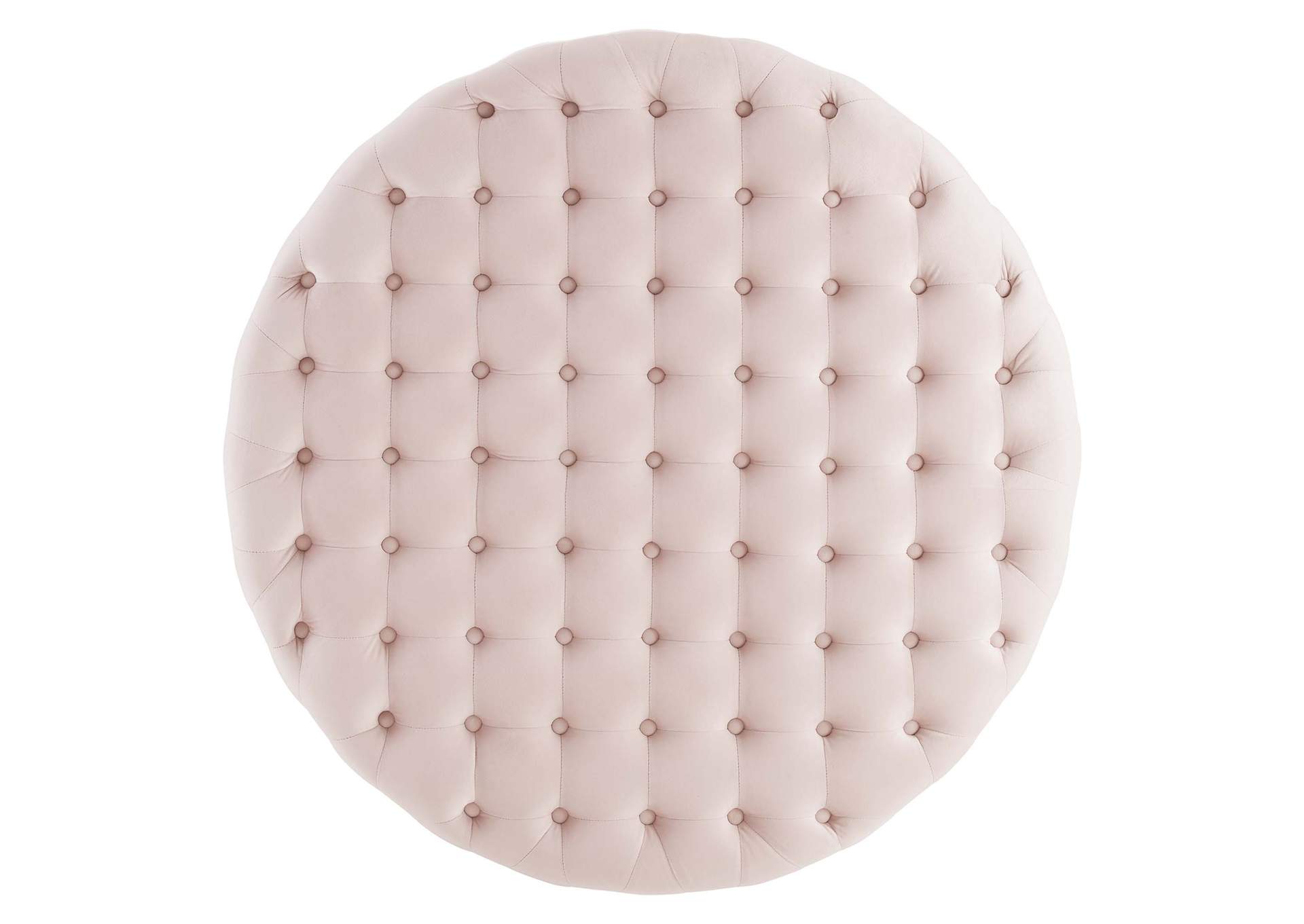 Pink Ensconce Tufted Performance Velvet Round Ottoman,Modway