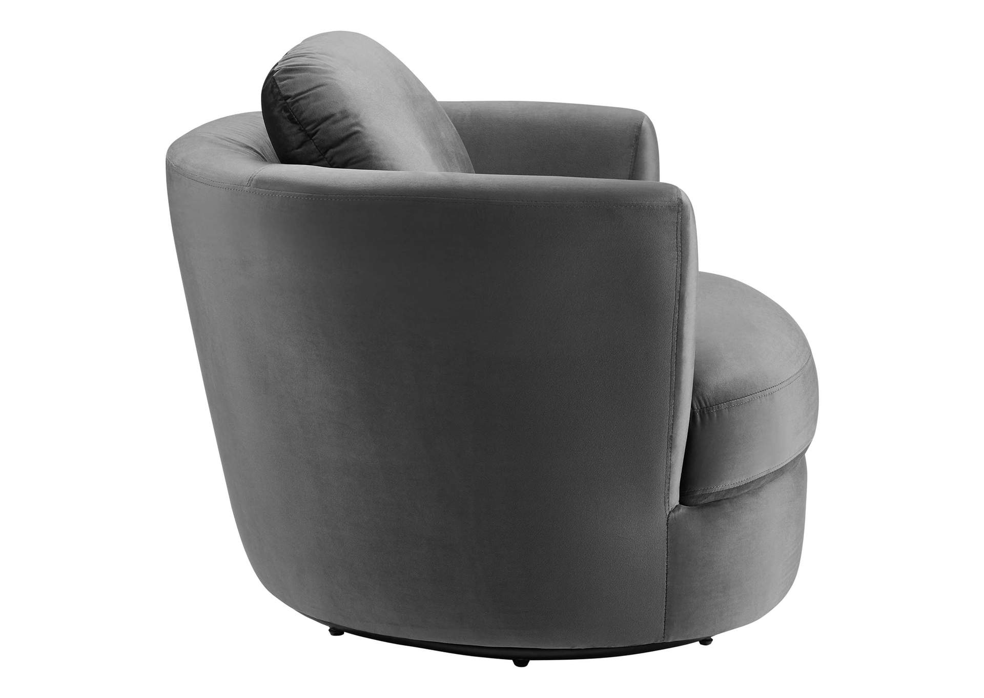 Gray Pirouette Performance Velvet Swivel Arm Chair,Modway