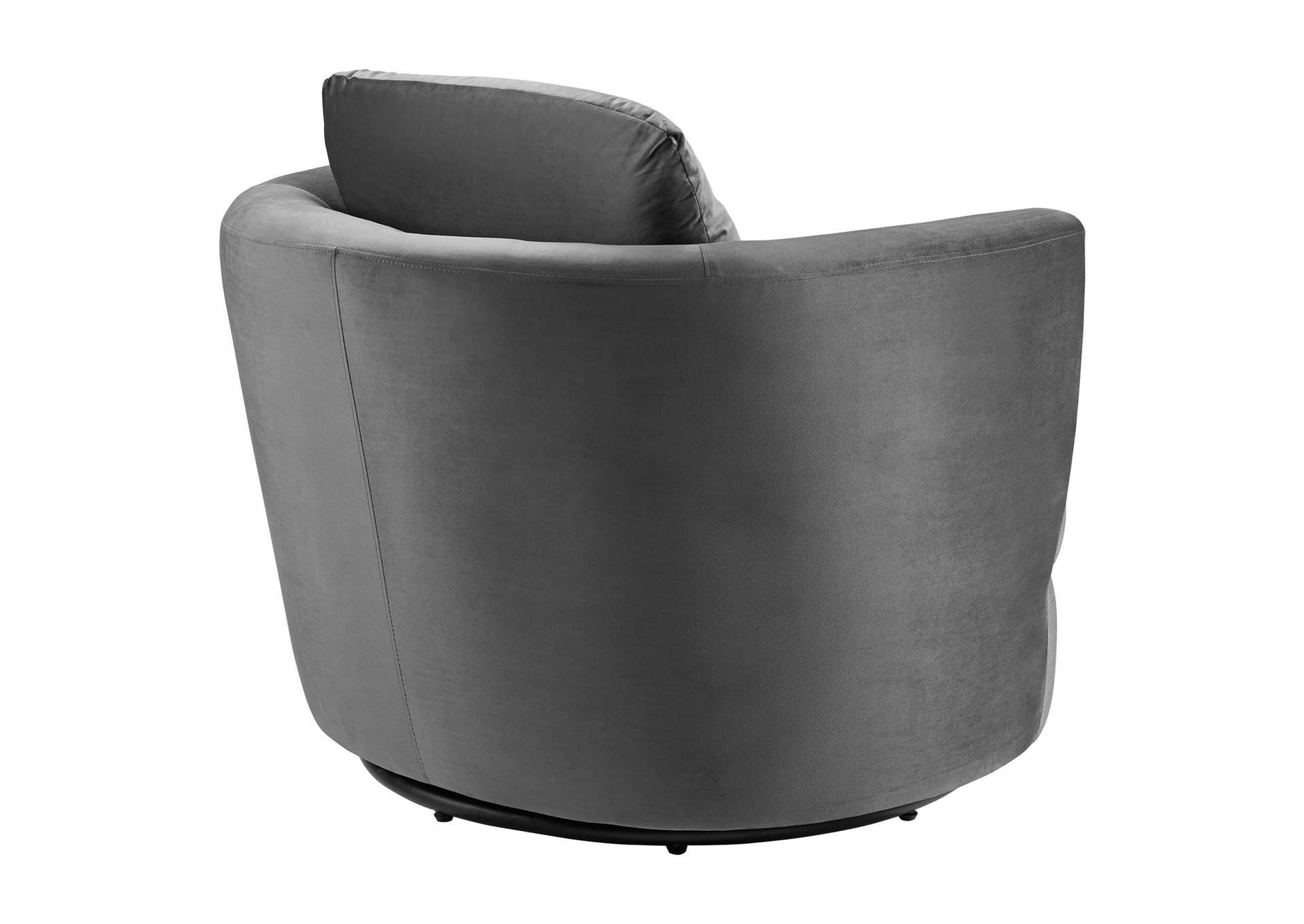 Gray Pirouette Performance Velvet Swivel Arm Chair,Modway