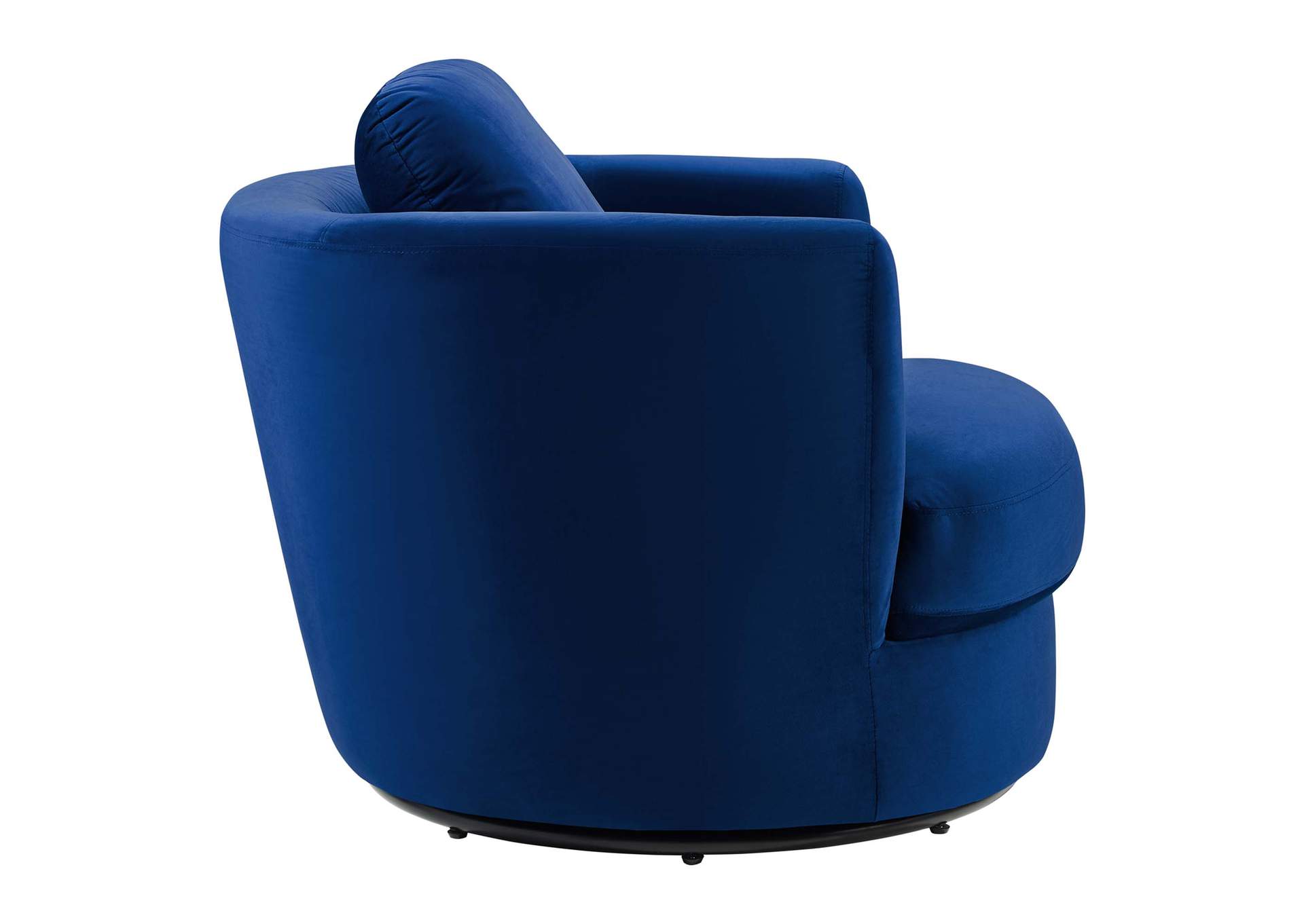 Navy Pirouette Performance Velvet Swivel Arm Chair,Modway