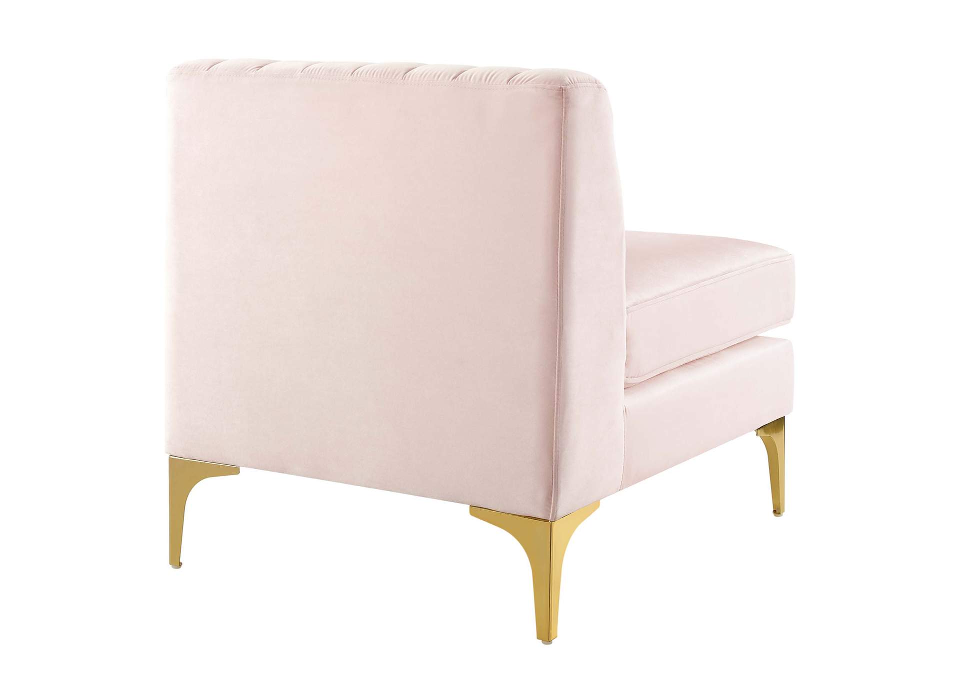 Pink Triumph Channel Tufted Performance Velvet 6-Piece Sectional Sofa,Modway