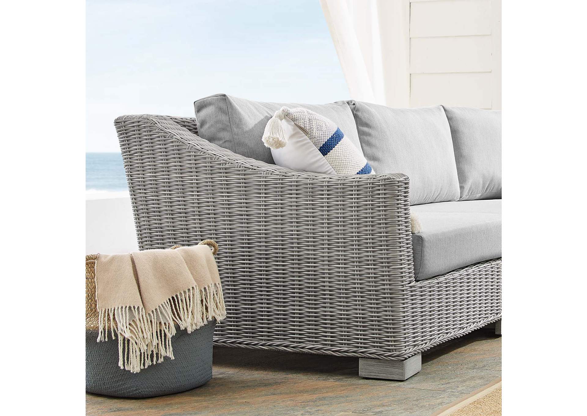 Light Gray Gray Conway Sunbrella,Modway