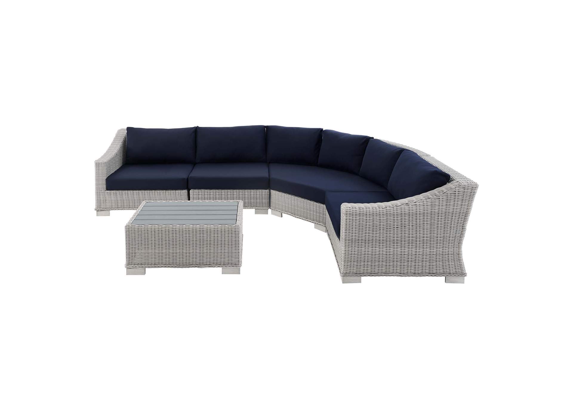 Light Gray Navy Conway Sunbrella,Modway