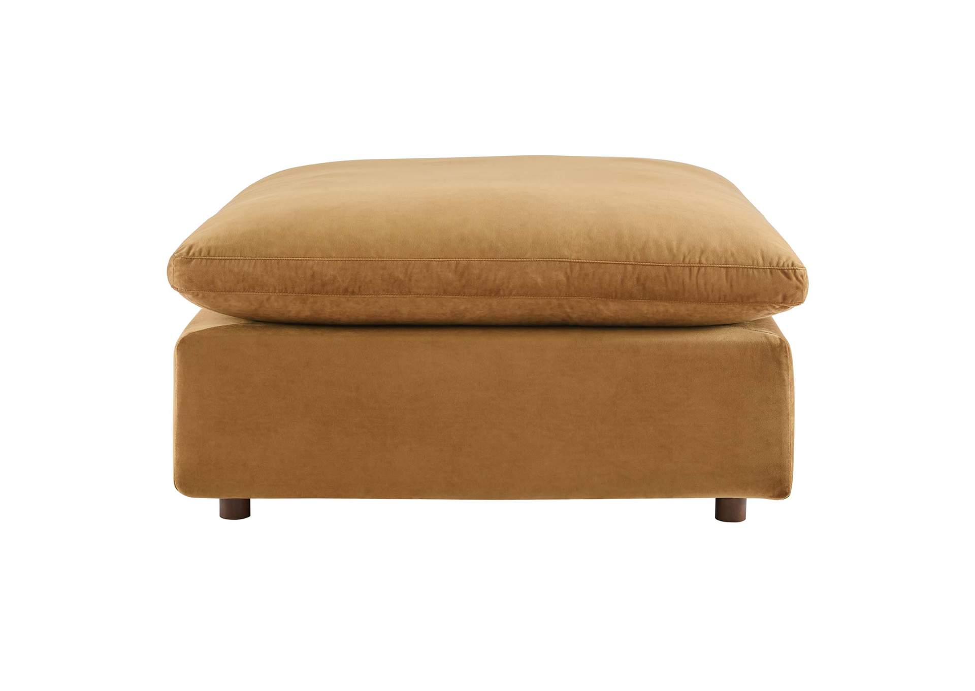 Cognac Commix Down Filled Overstuffed Performance Velvet Ottoman,Modway