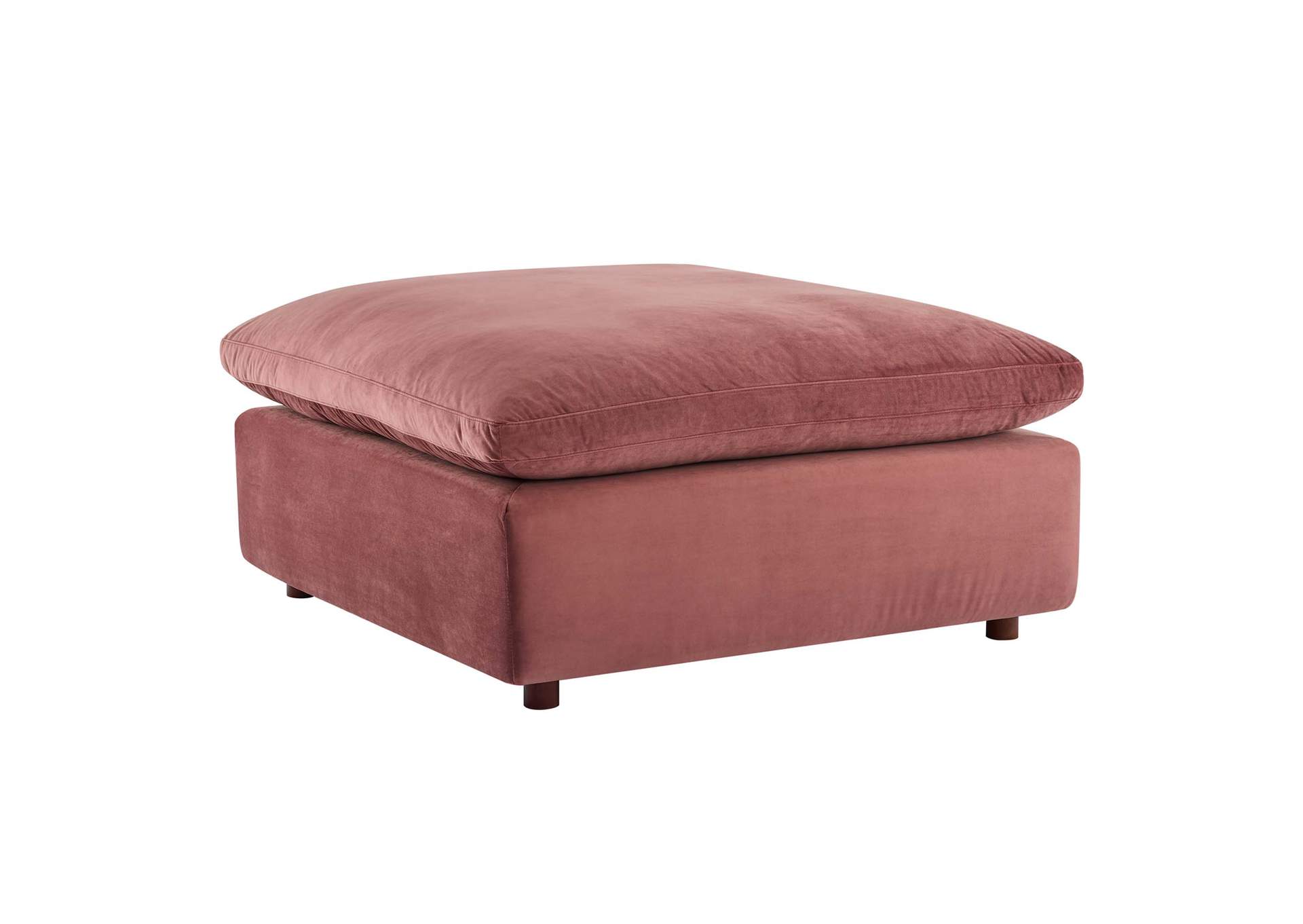 Dusty Rose Commix Down Filled Overstuffed Performance Velvet Ottoman,Modway