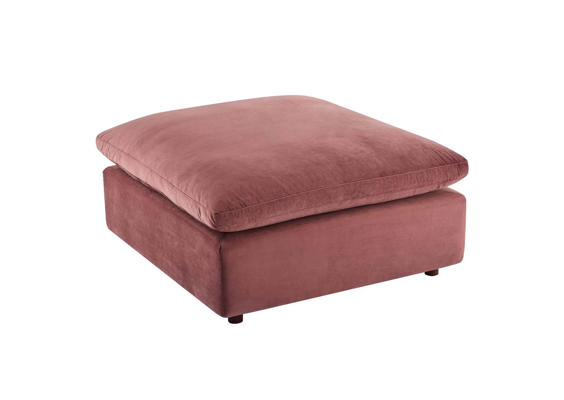 Dusty Rose Commix Down Filled Overstuffed Performance Velvet Ottoman,Modway