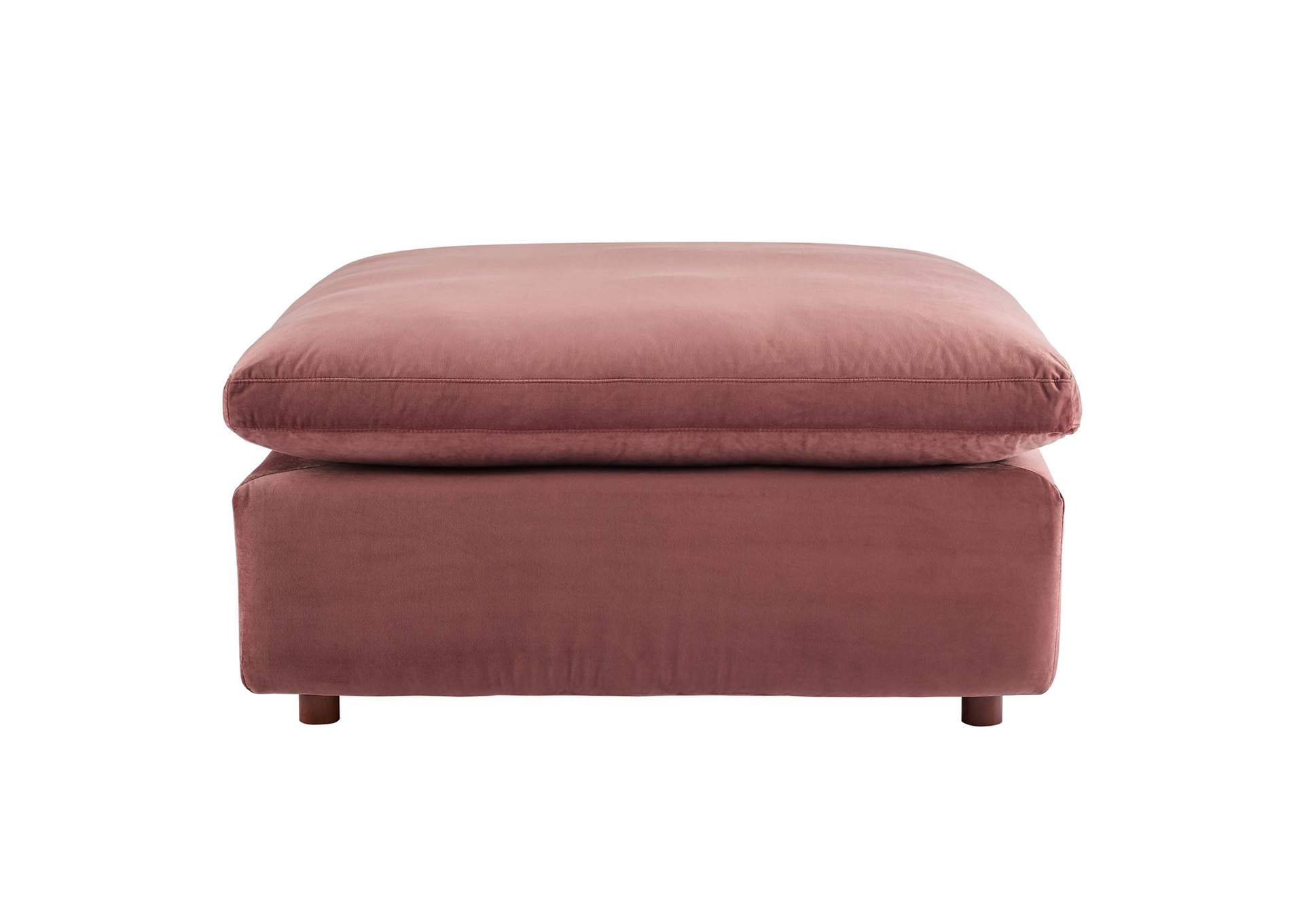 Dusty Rose Commix Down Filled Overstuffed Performance Velvet Ottoman,Modway
