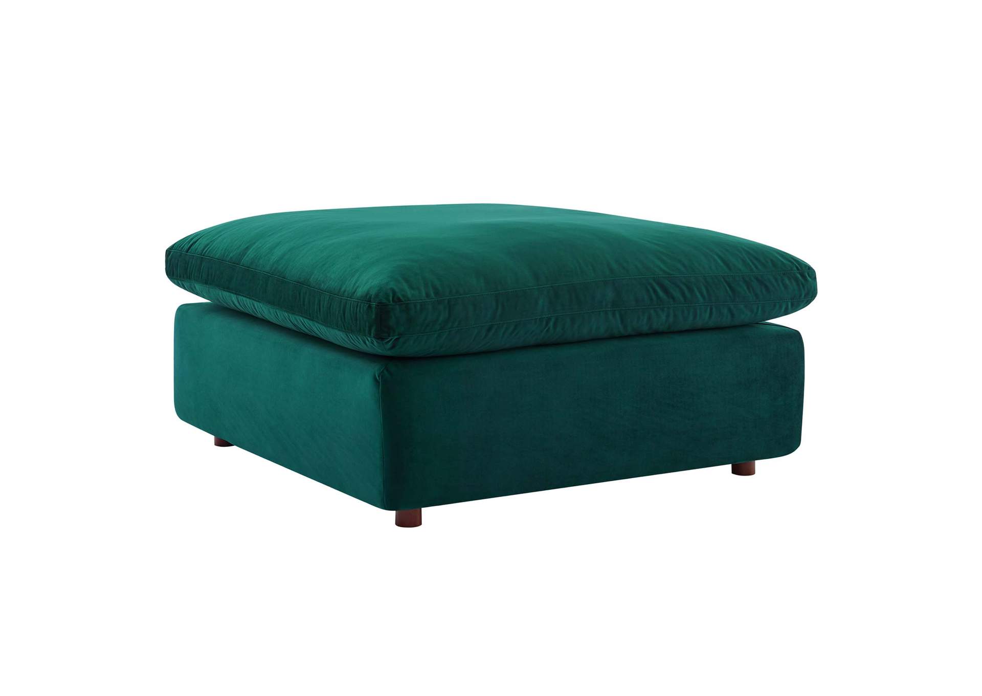 Green Commix Down Filled Overstuffed Performance Velvet Ottoman,Modway