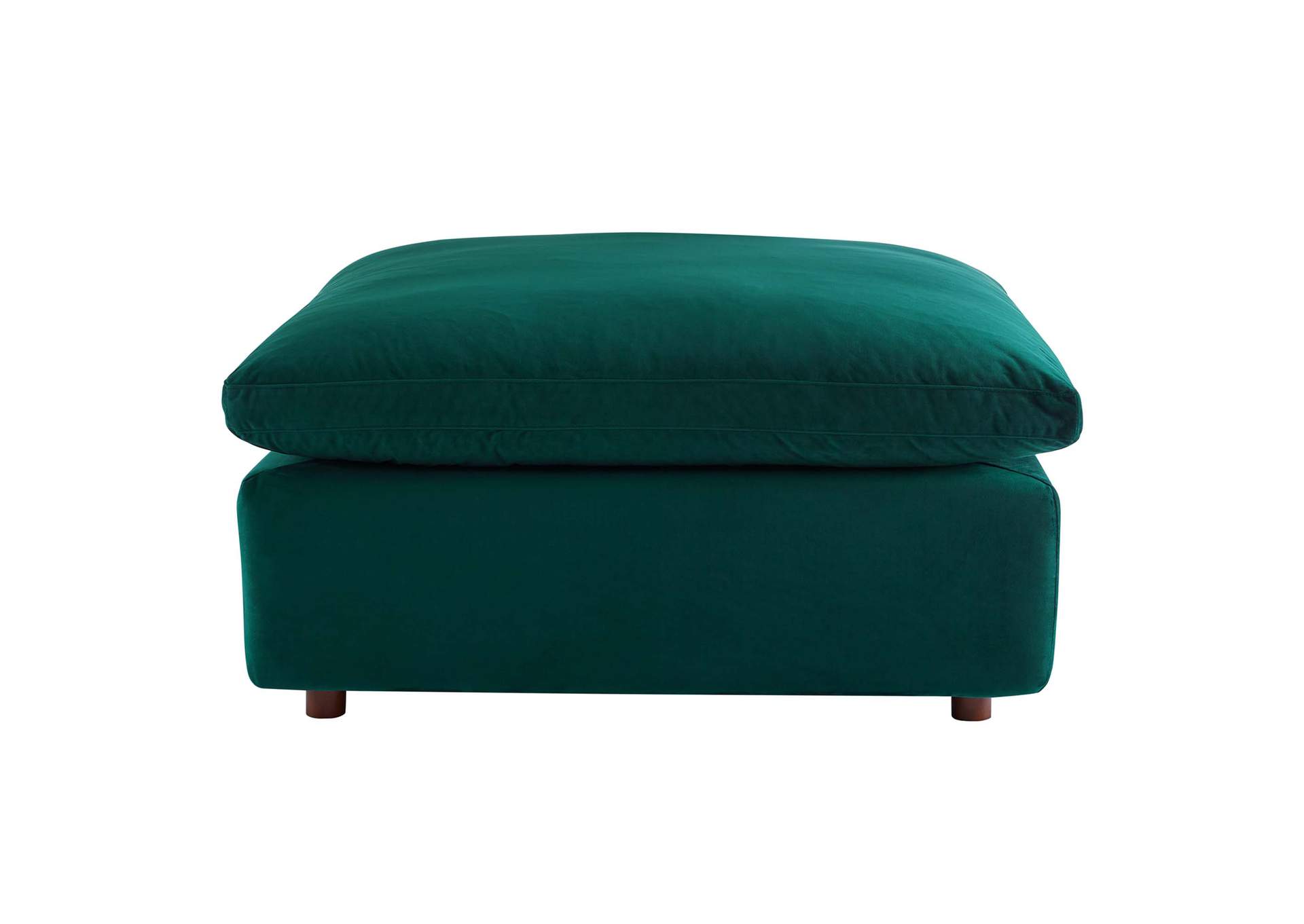 Green Commix Down Filled Overstuffed Performance Velvet Ottoman,Modway