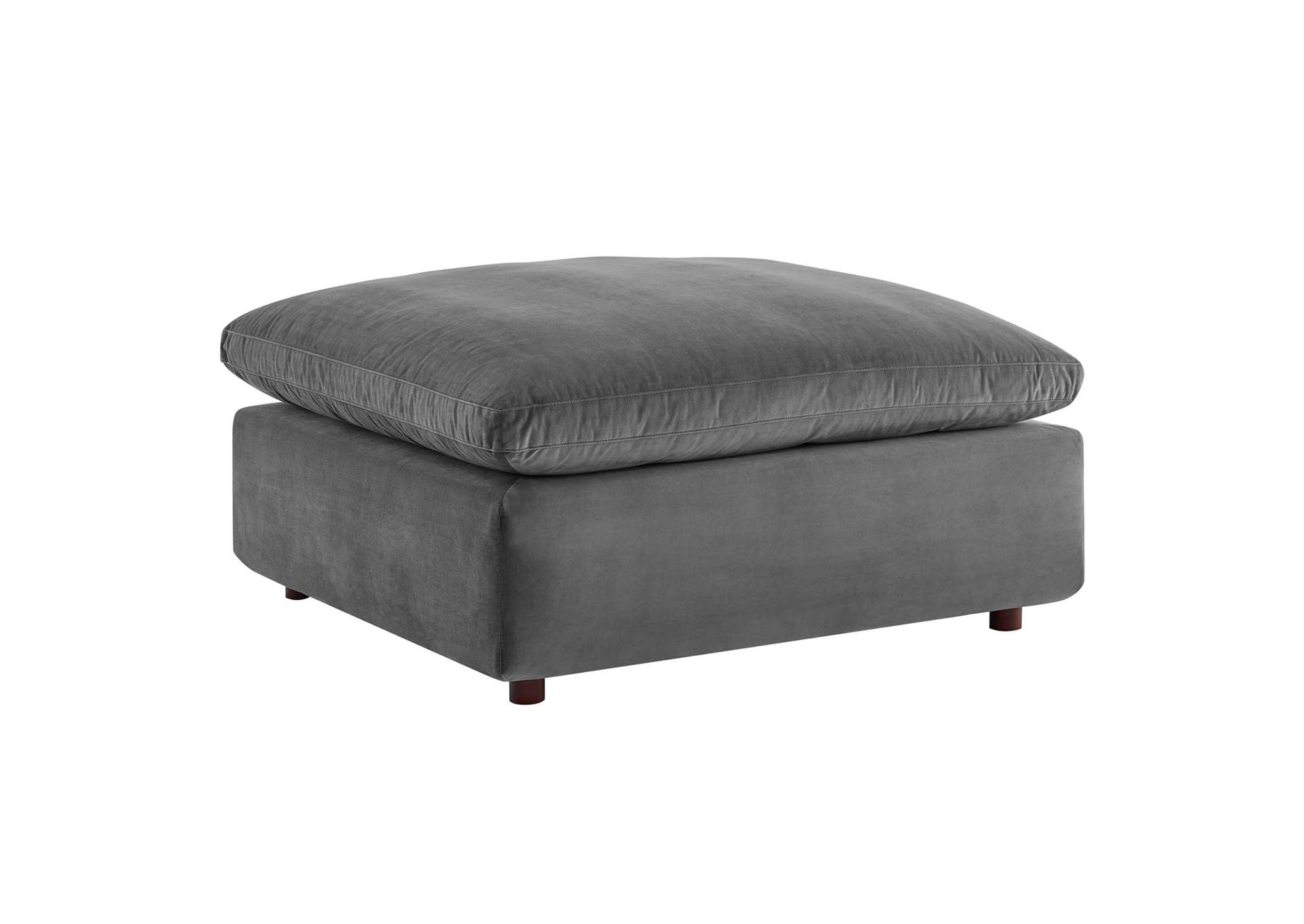 Gray Commix Down Filled Overstuffed Performance Velvet Ottoman,Modway