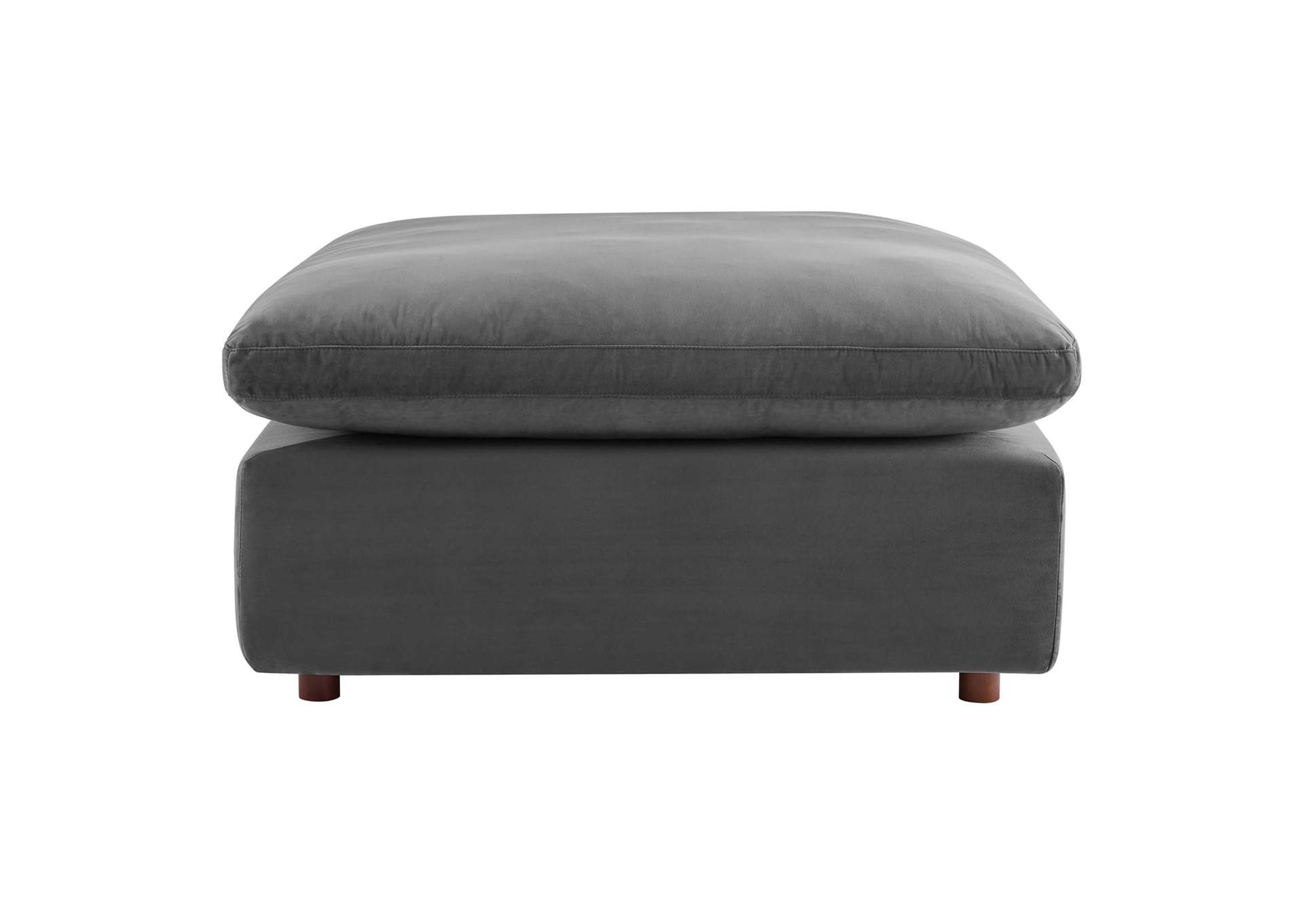 Gray Commix Down Filled Overstuffed Performance Velvet Ottoman,Modway