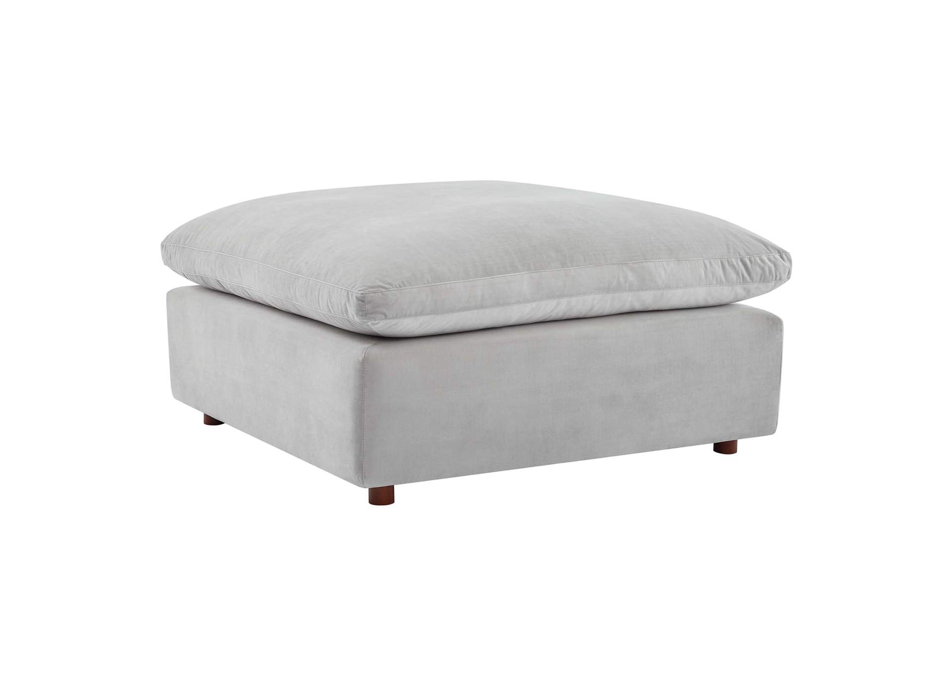 Light Gray Commix Down Filled Overstuffed Performance Velvet Ottoman,Modway