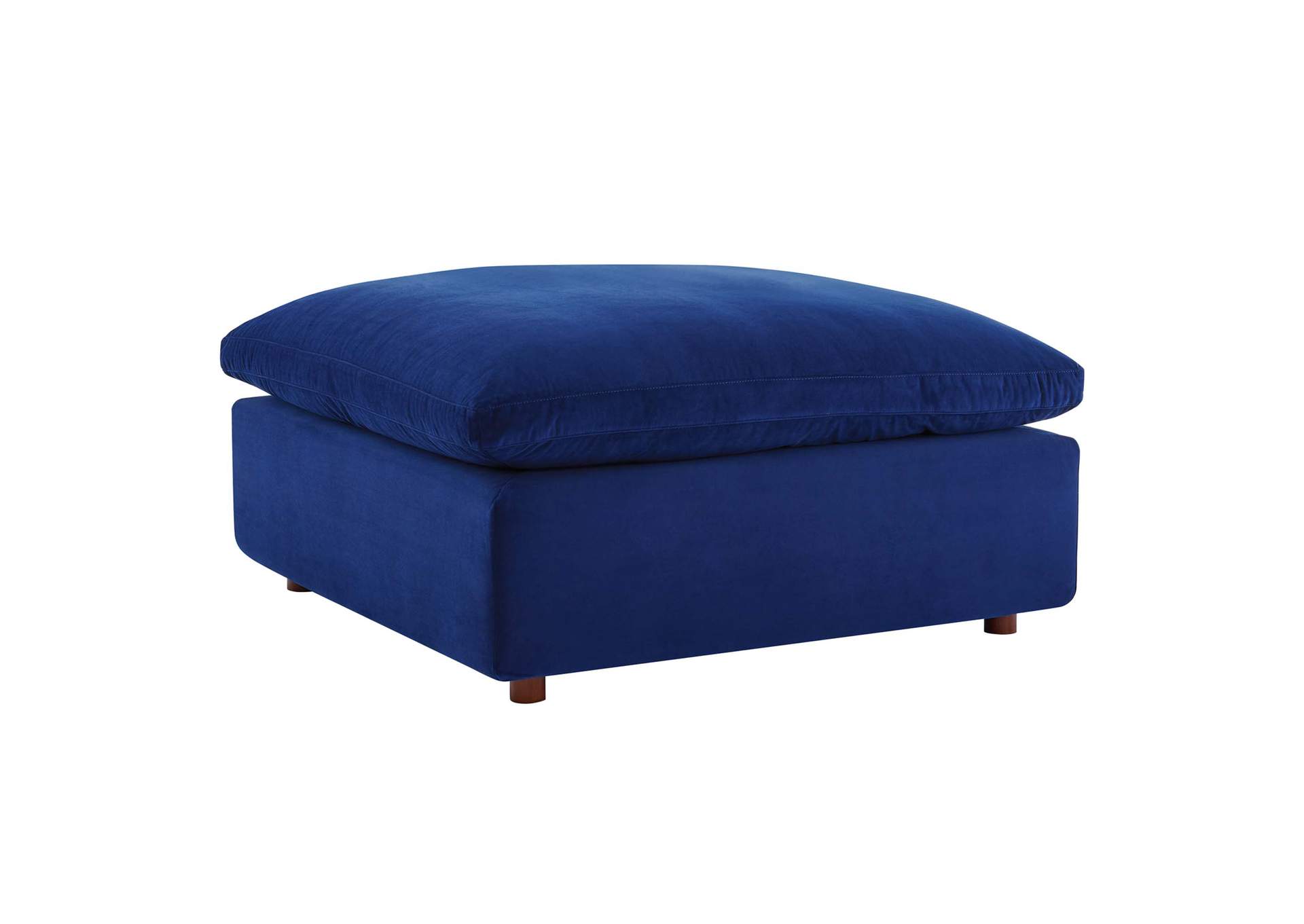 Navy Commix Down Filled Overstuffed Performance Velvet Ottoman,Modway