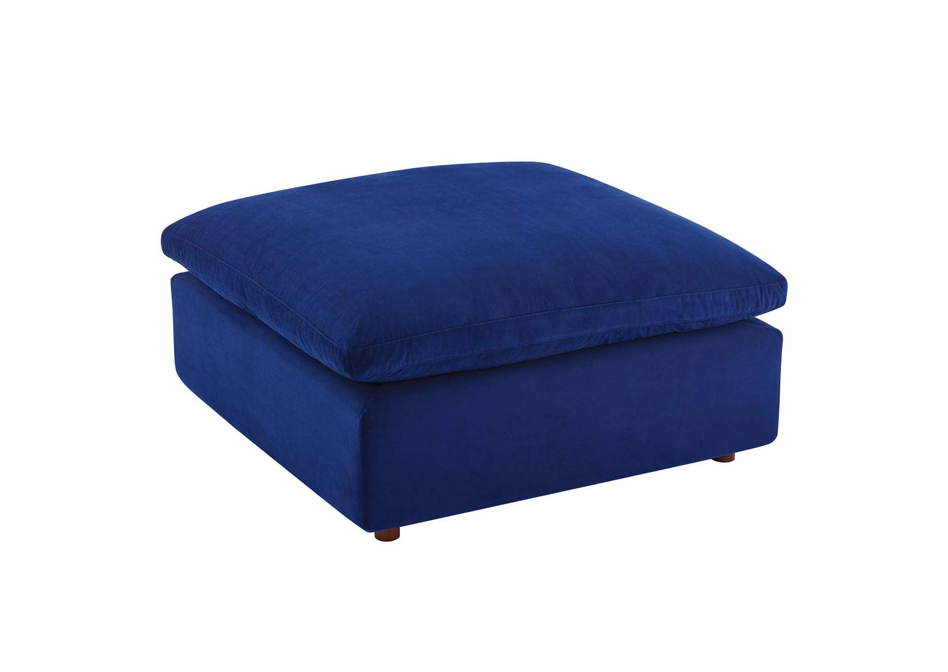 Navy Commix Down Filled Overstuffed Performance Velvet Ottoman,Modway