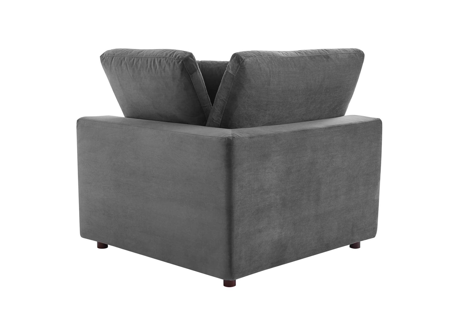 Gray Commix Down Filled Overstuffed Performance Velvet Corner Chair,Modway