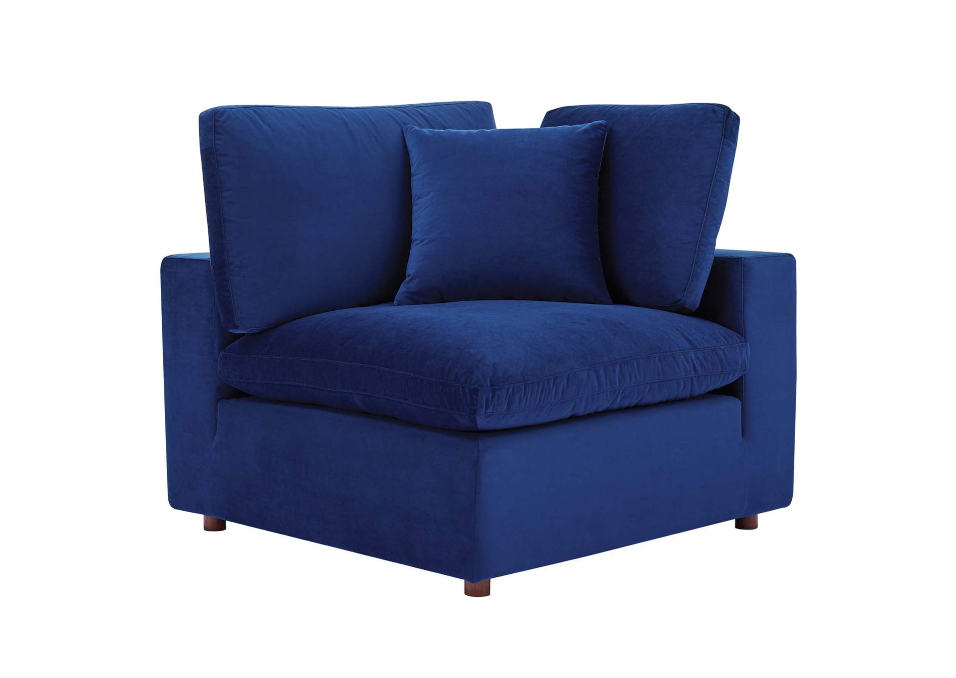 Navy Commix Down Filled Overstuffed Performance Velvet Corner Chair,Modway