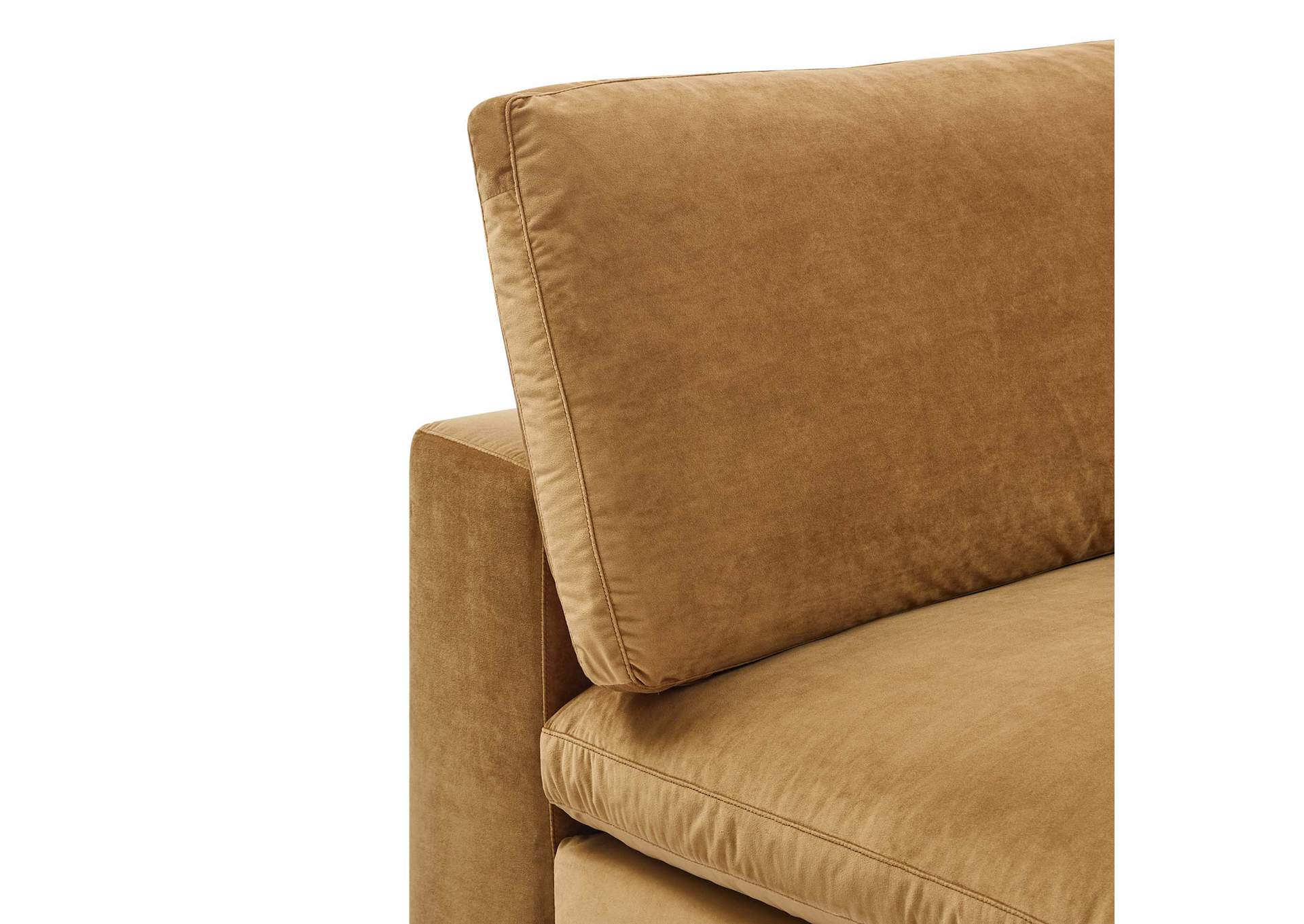 Commix Down Filled Overstuffed Performance Velvet Armless Chair,Modway