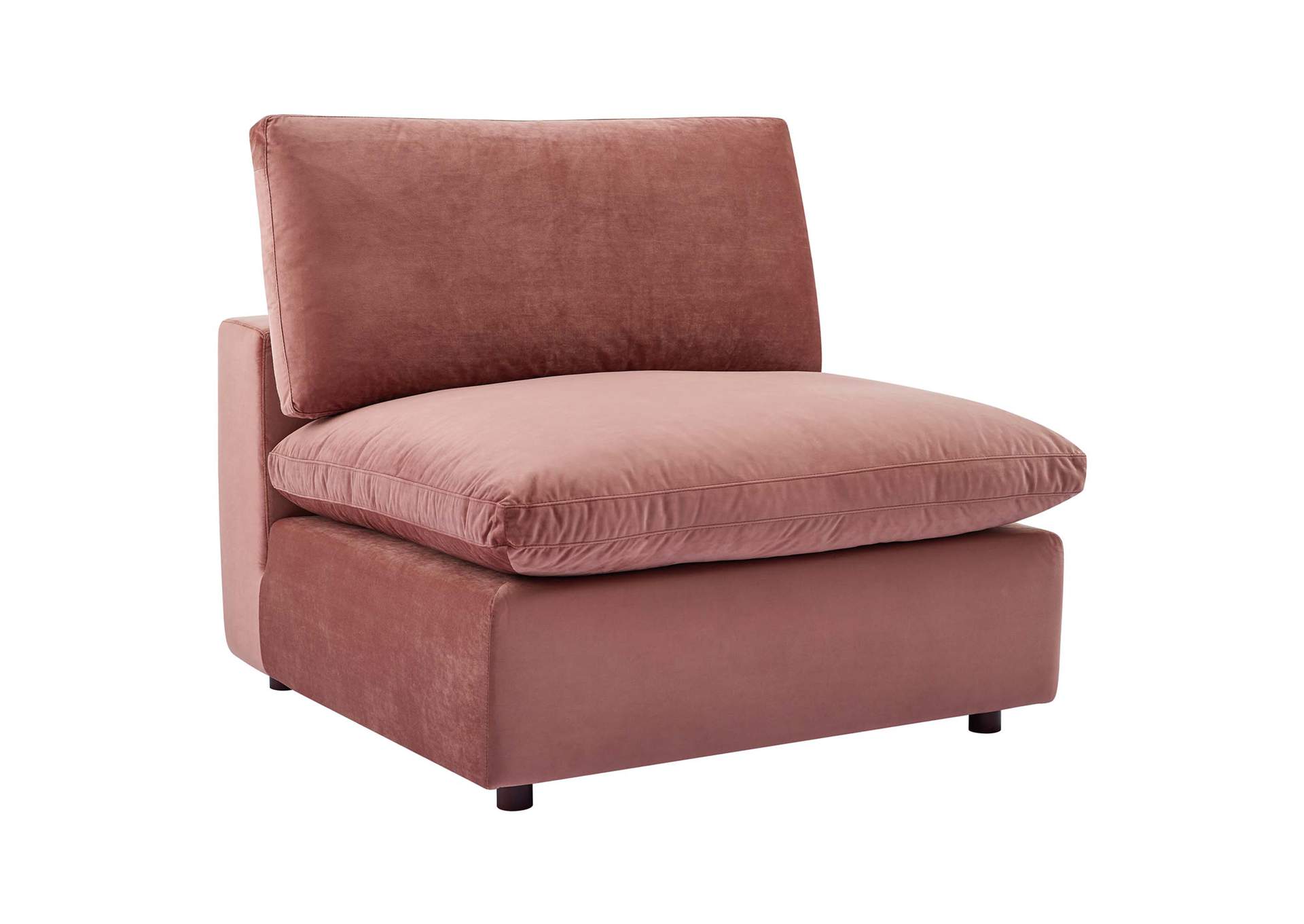 Commix Down Filled Overstuffed Performance Velvet Armless Chair,Modway