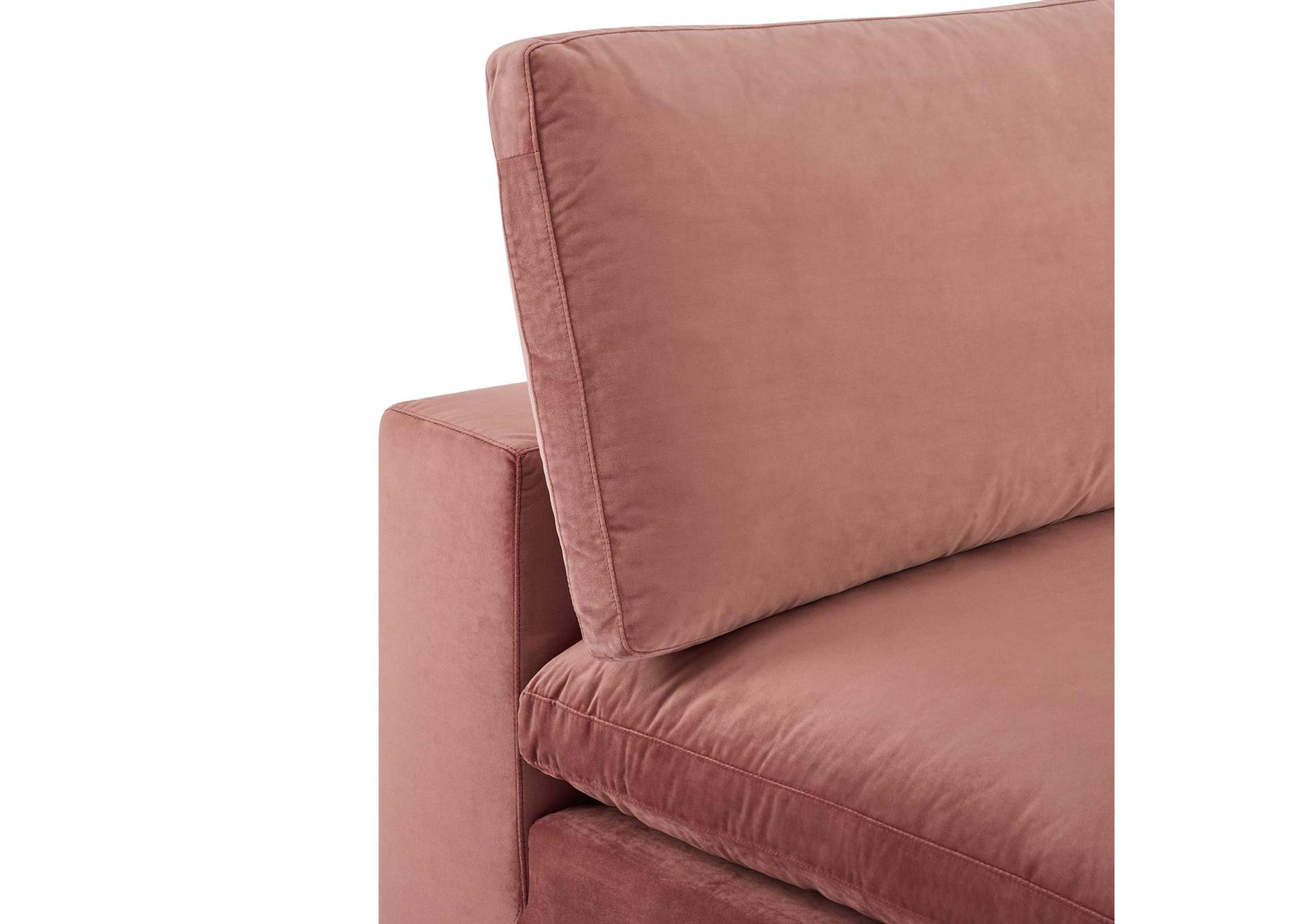 Commix Down Filled Overstuffed Performance Velvet Armless Chair,Modway