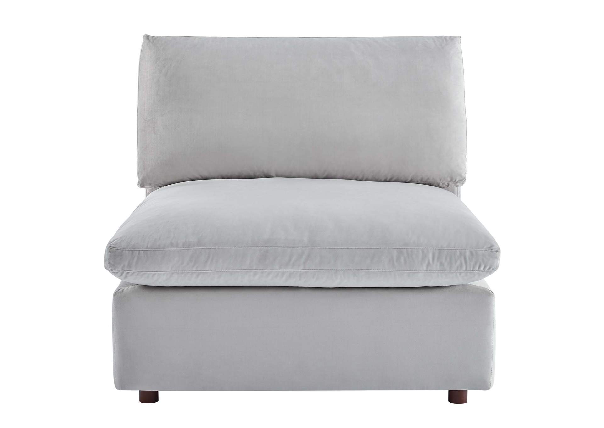 Commix Down Filled Overstuffed Performance Velvet Armless Chair,Modway