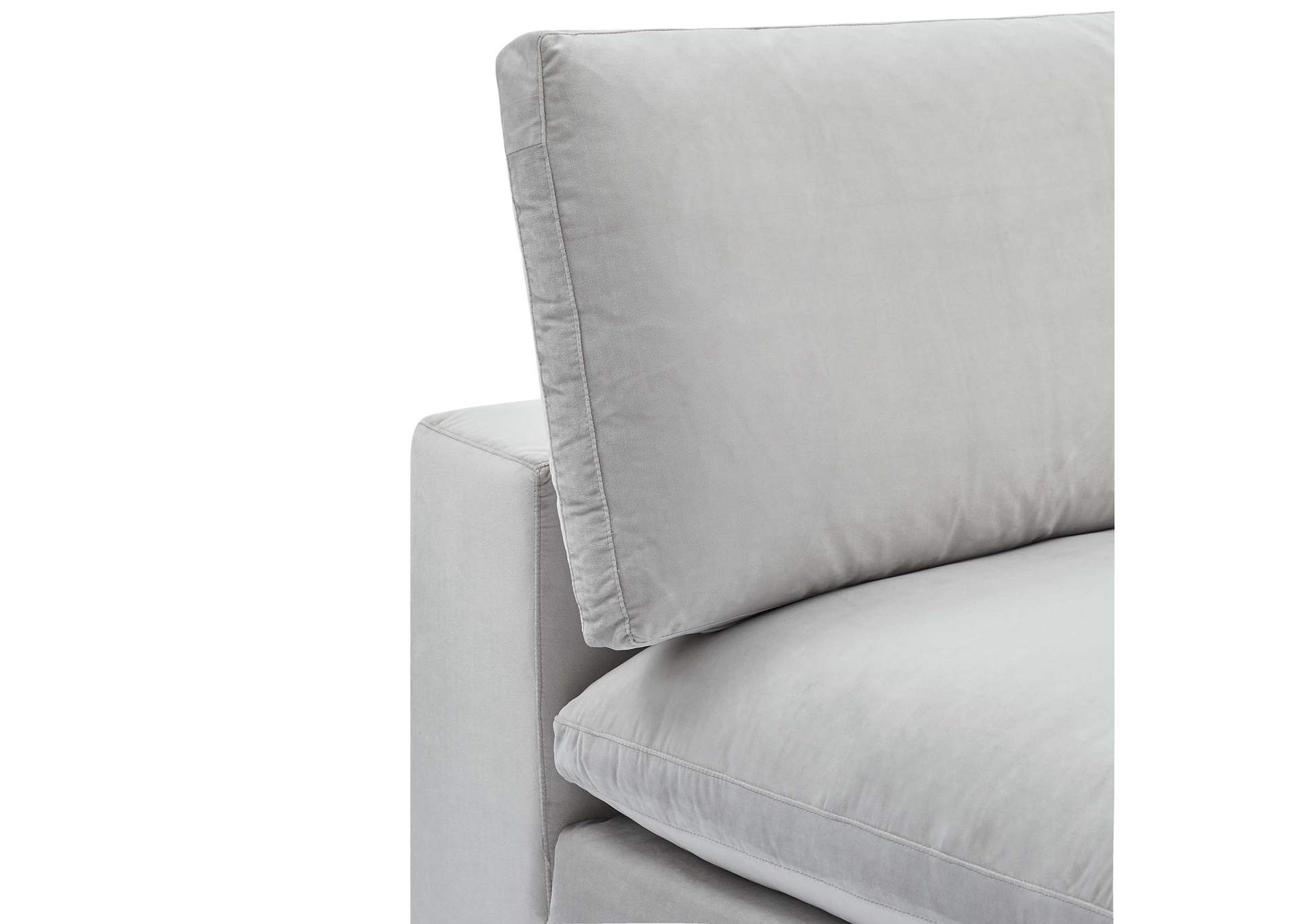 Commix Down Filled Overstuffed Performance Velvet Armless Chair,Modway