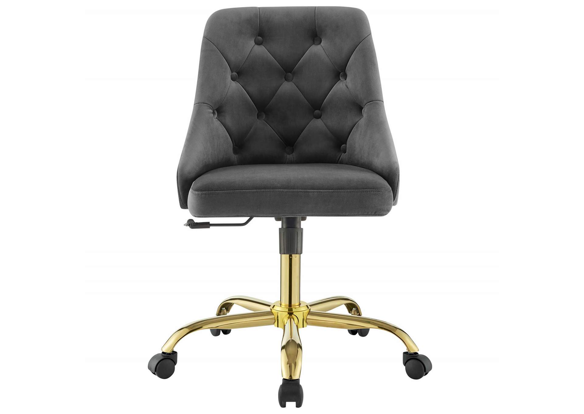 Gold Gray Distinct Tufted Swivel Performance Velvet Office Chair,Modway