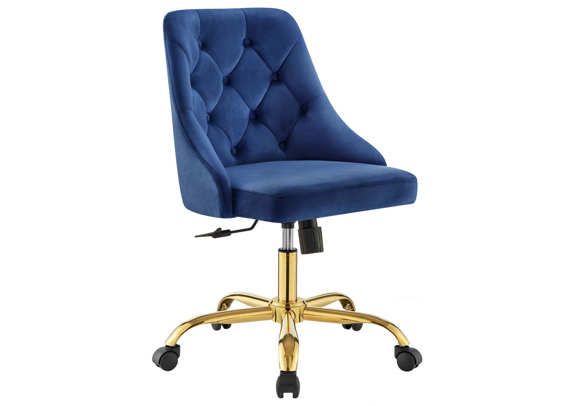 Gold Navy Distinct Tufted Swivel Performance Velvet Office Chair,Modway