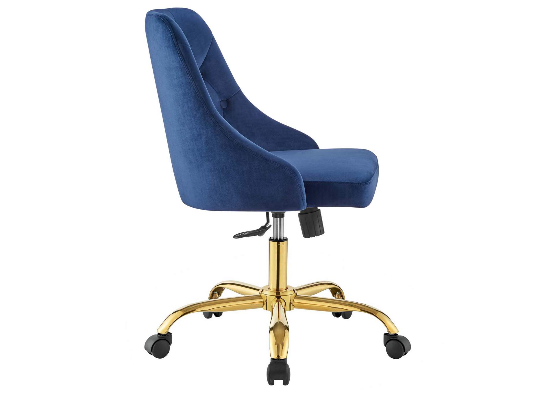 Gold Navy Distinct Tufted Swivel Performance Velvet Office Chair,Modway