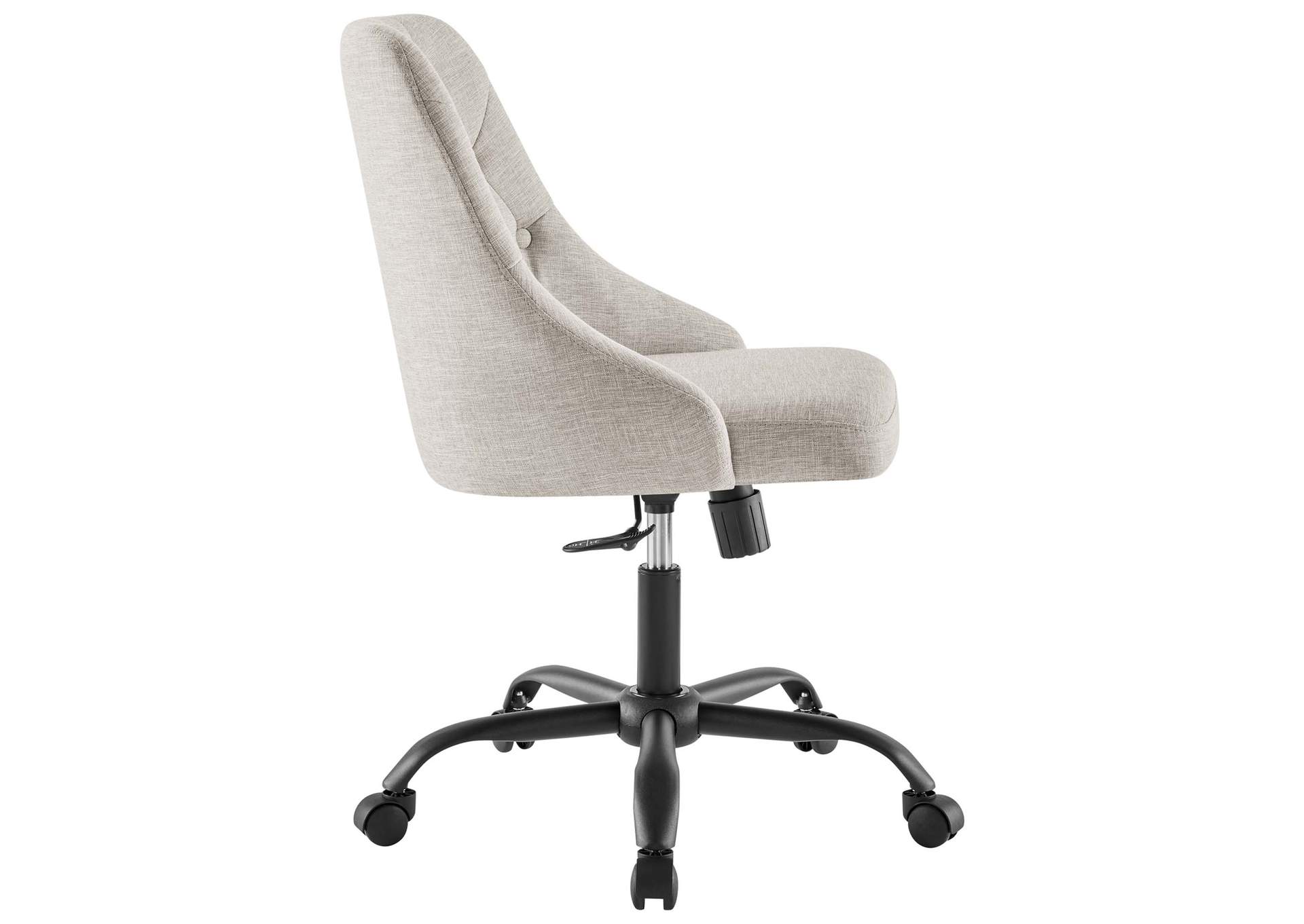 Black Beige Distinct Tufted Swivel Upholstered Office Chair,Modway