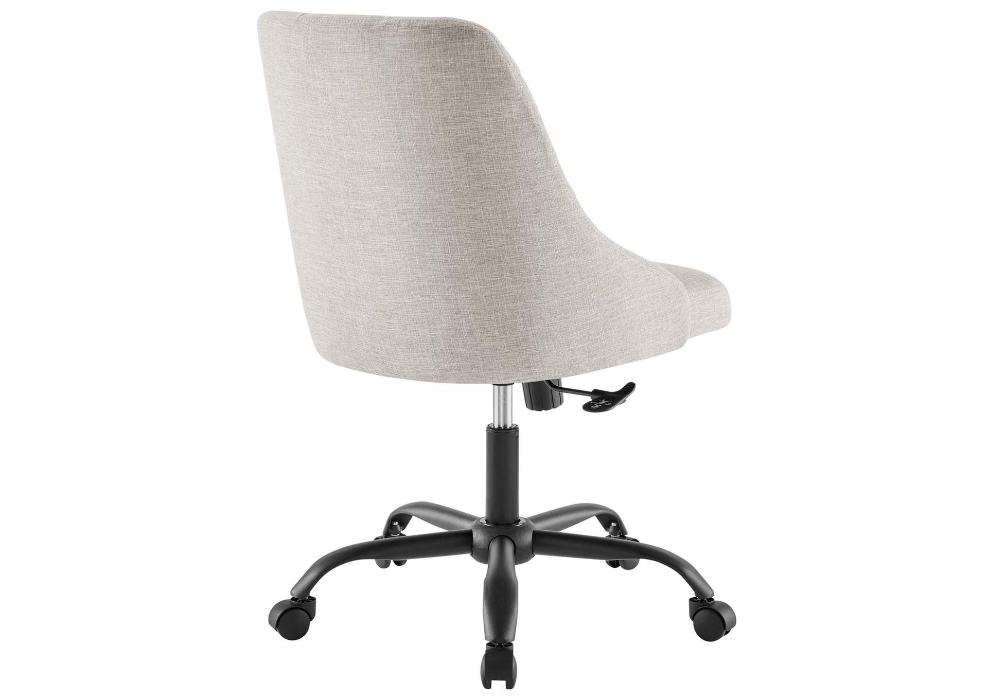 Black Beige Distinct Tufted Swivel Upholstered Office Chair,Modway