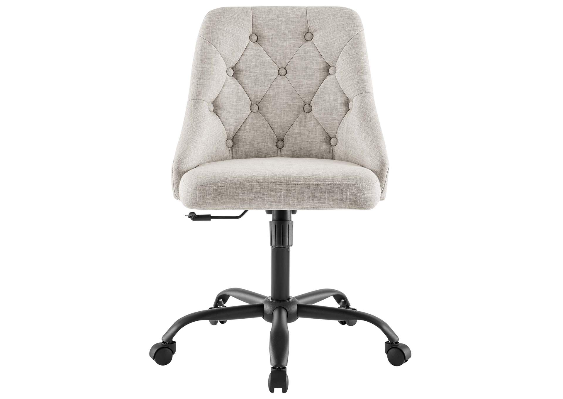 Black Beige Distinct Tufted Swivel Upholstered Office Chair,Modway