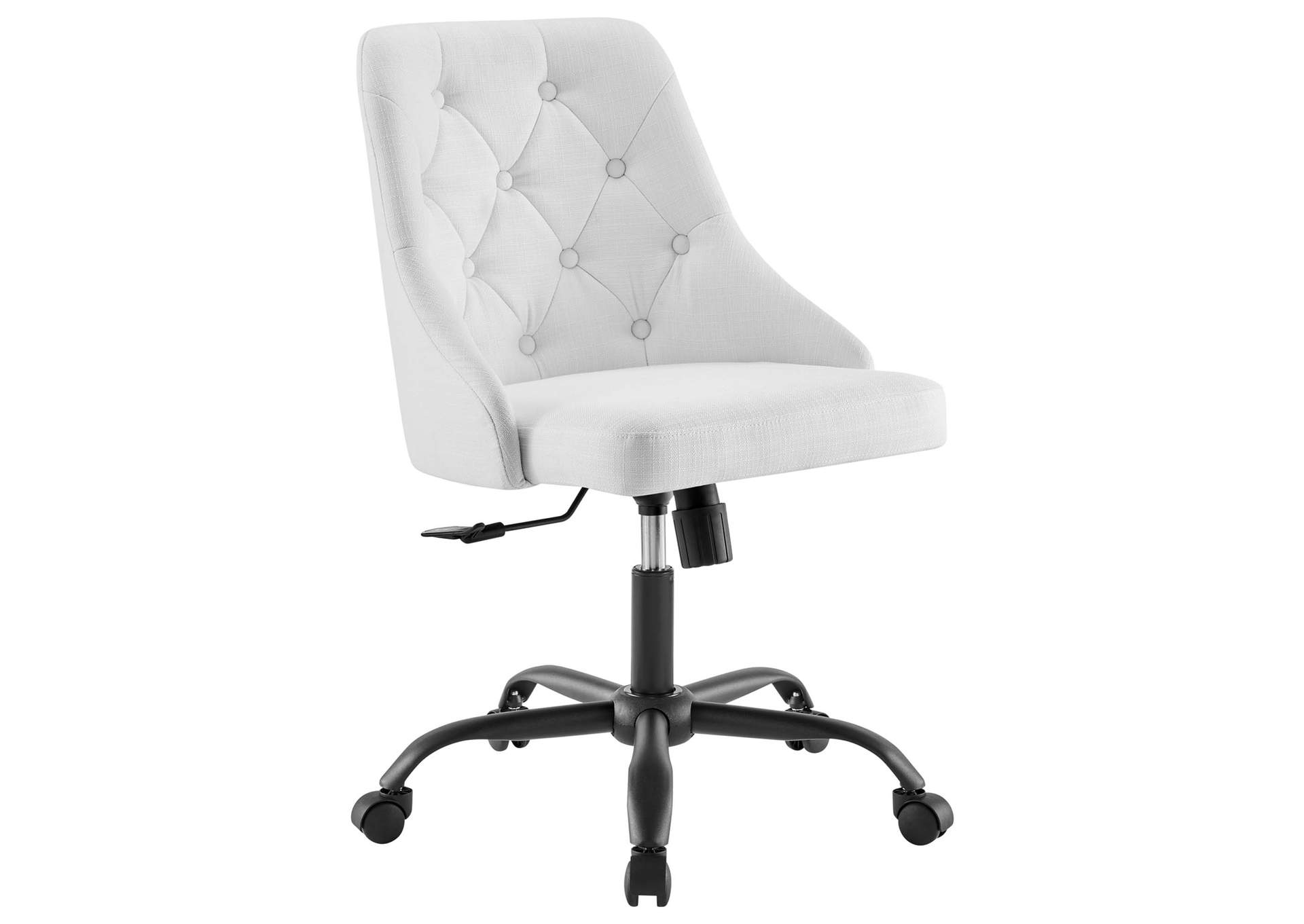 Black White Distinct Tufted Swivel Upholstered Office Chair,Modway