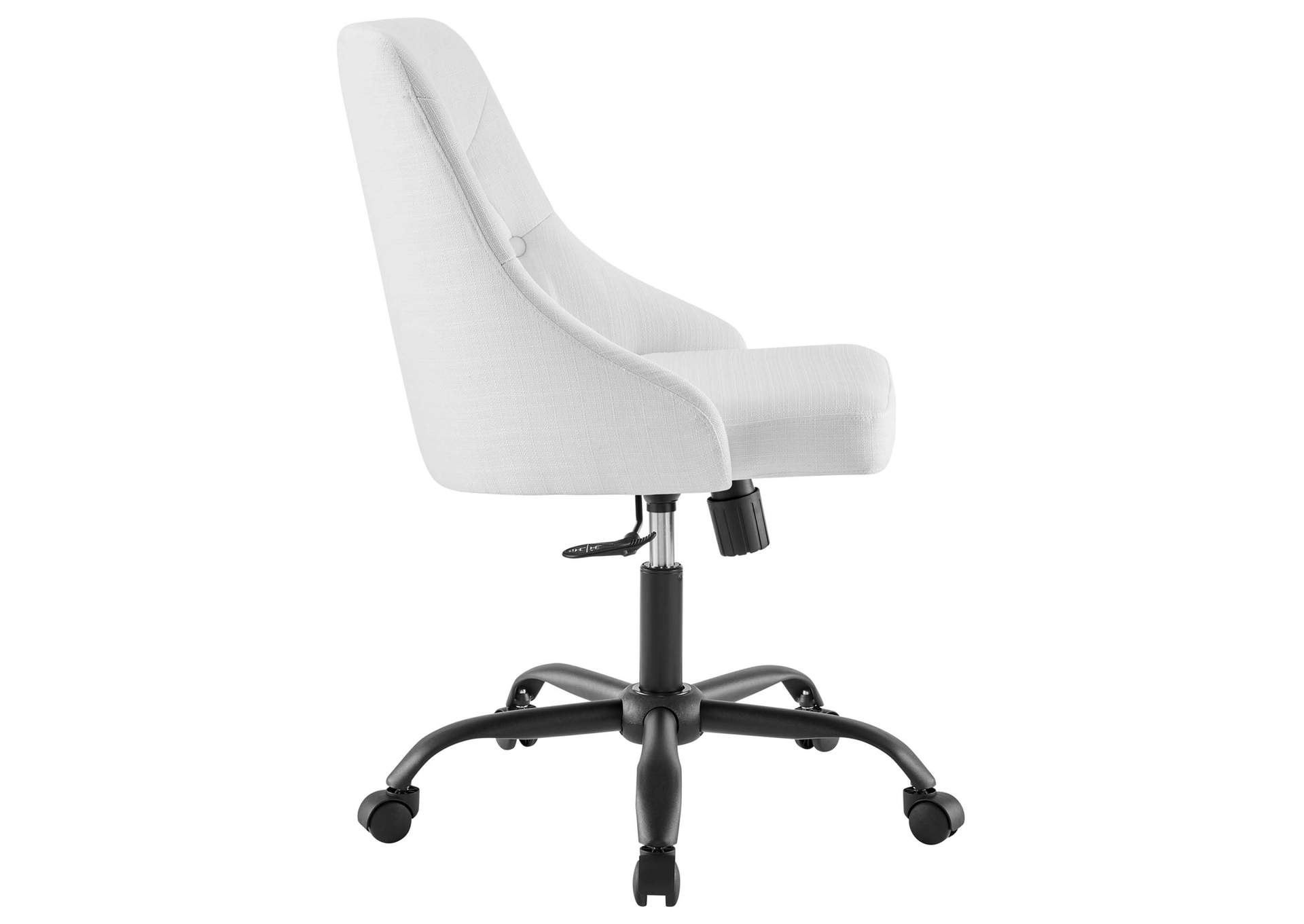 Black White Distinct Tufted Swivel Upholstered Office Chair,Modway