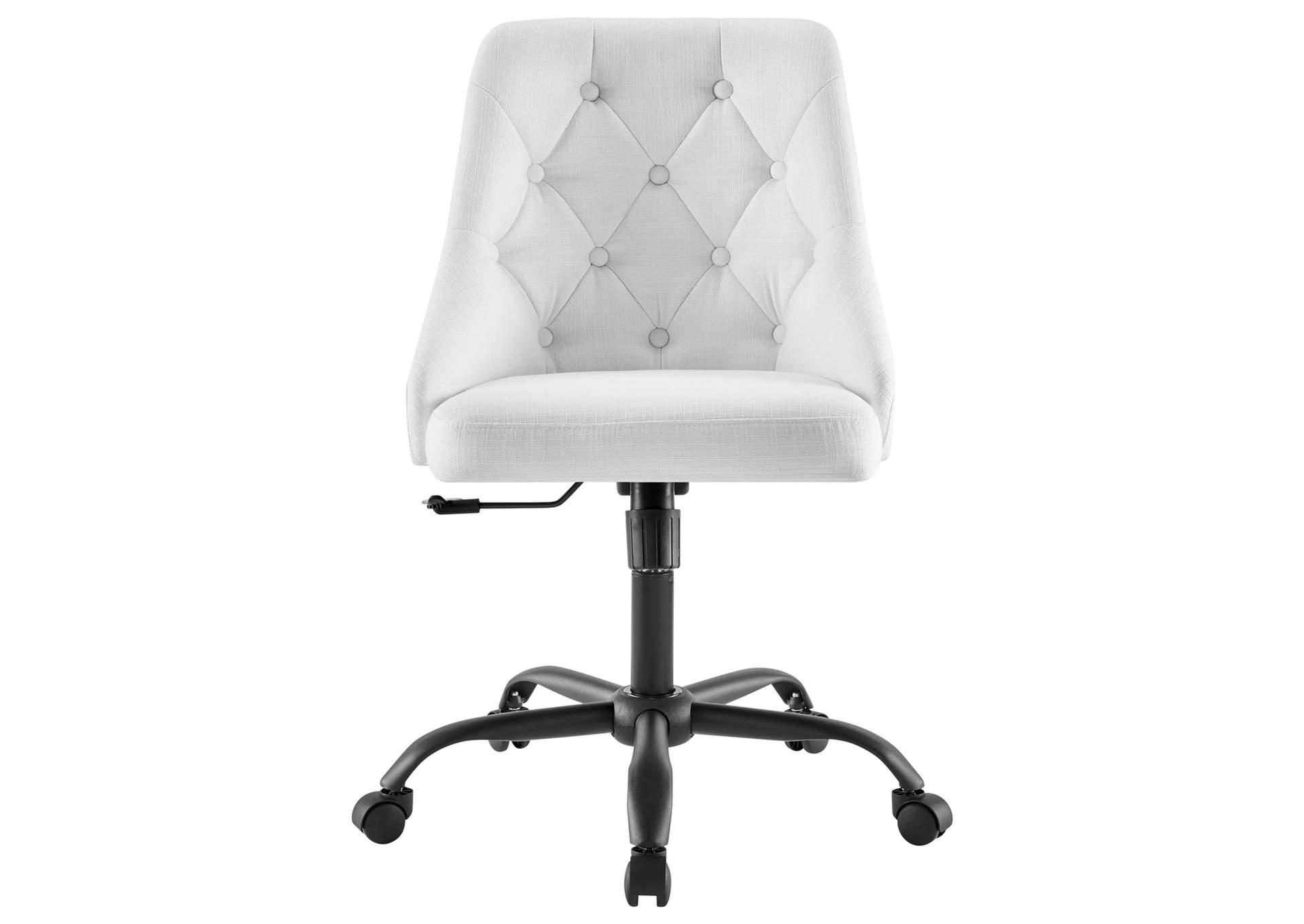 Black White Distinct Tufted Swivel Upholstered Office Chair,Modway