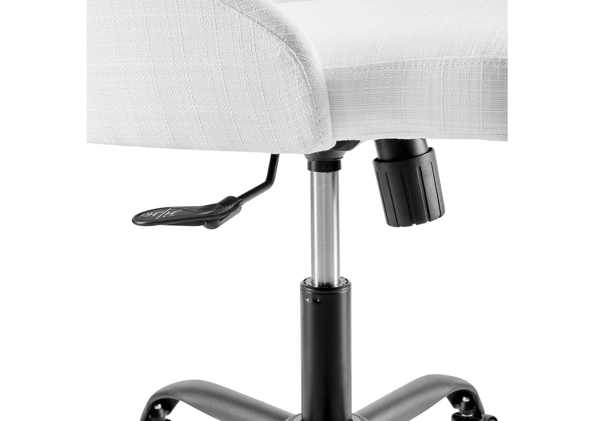 Black White Distinct Tufted Swivel Upholstered Office Chair,Modway