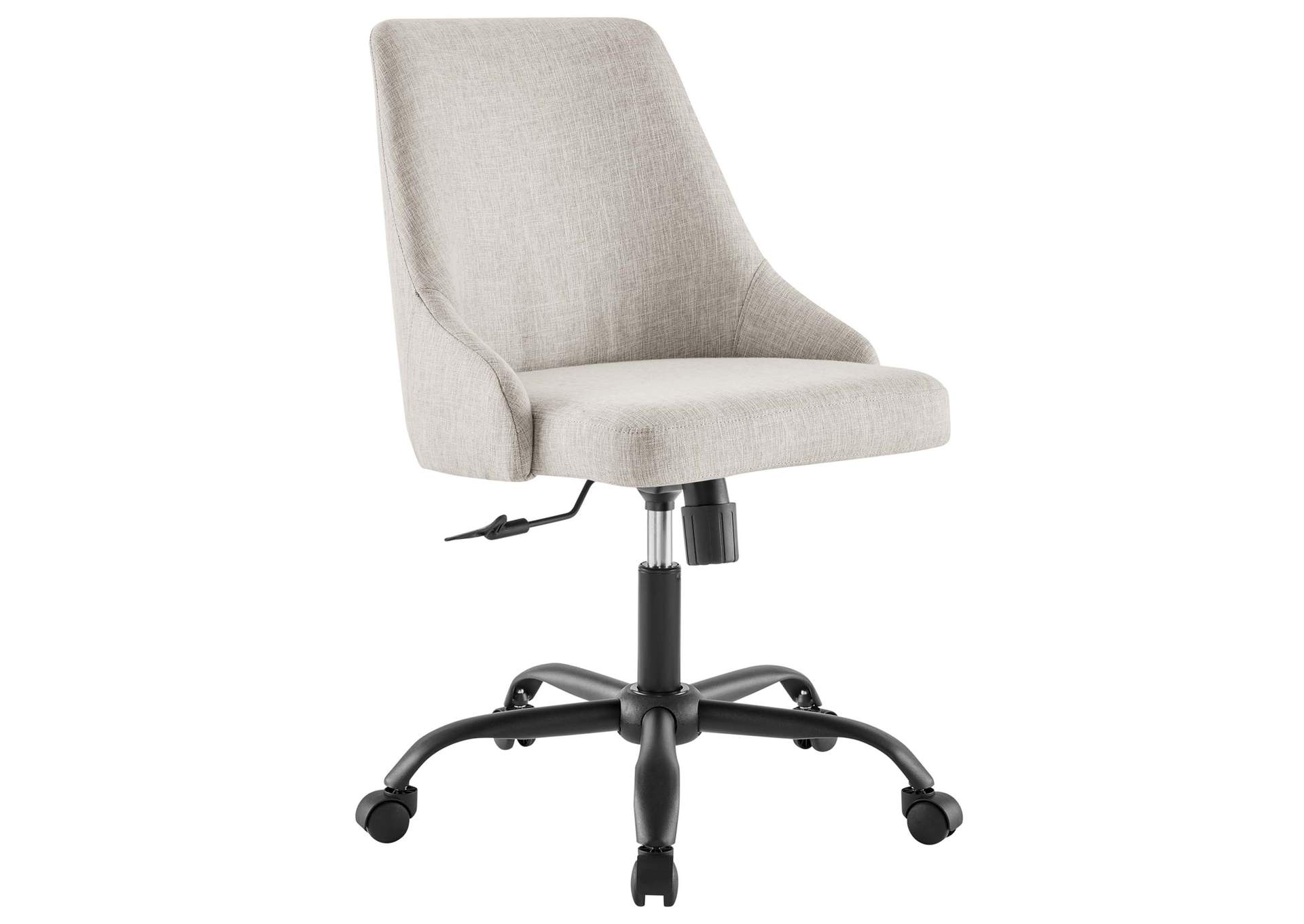 Black Beige Designate Swivel Upholstered Office Chair,Modway