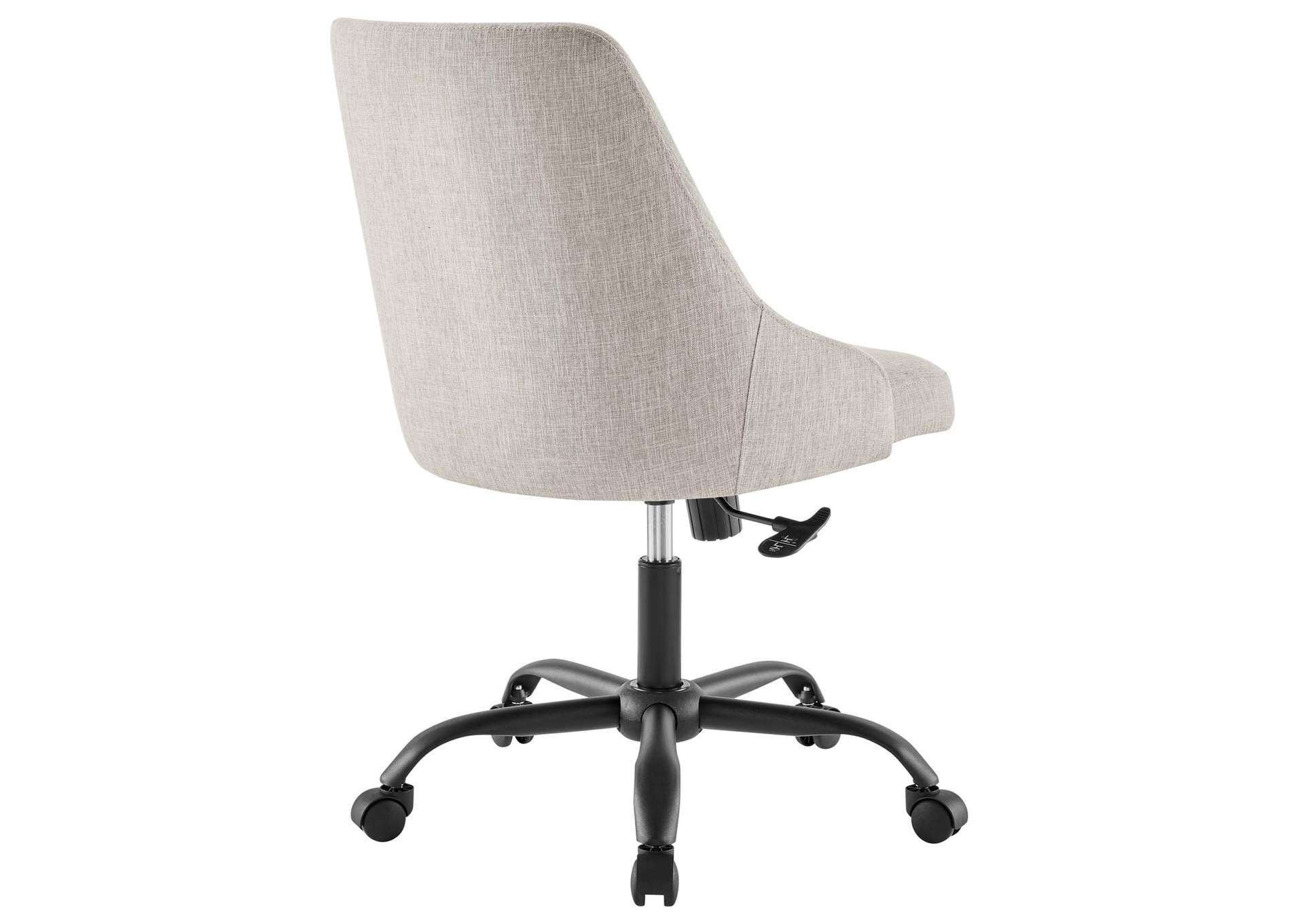 Black Beige Designate Swivel Upholstered Office Chair,Modway